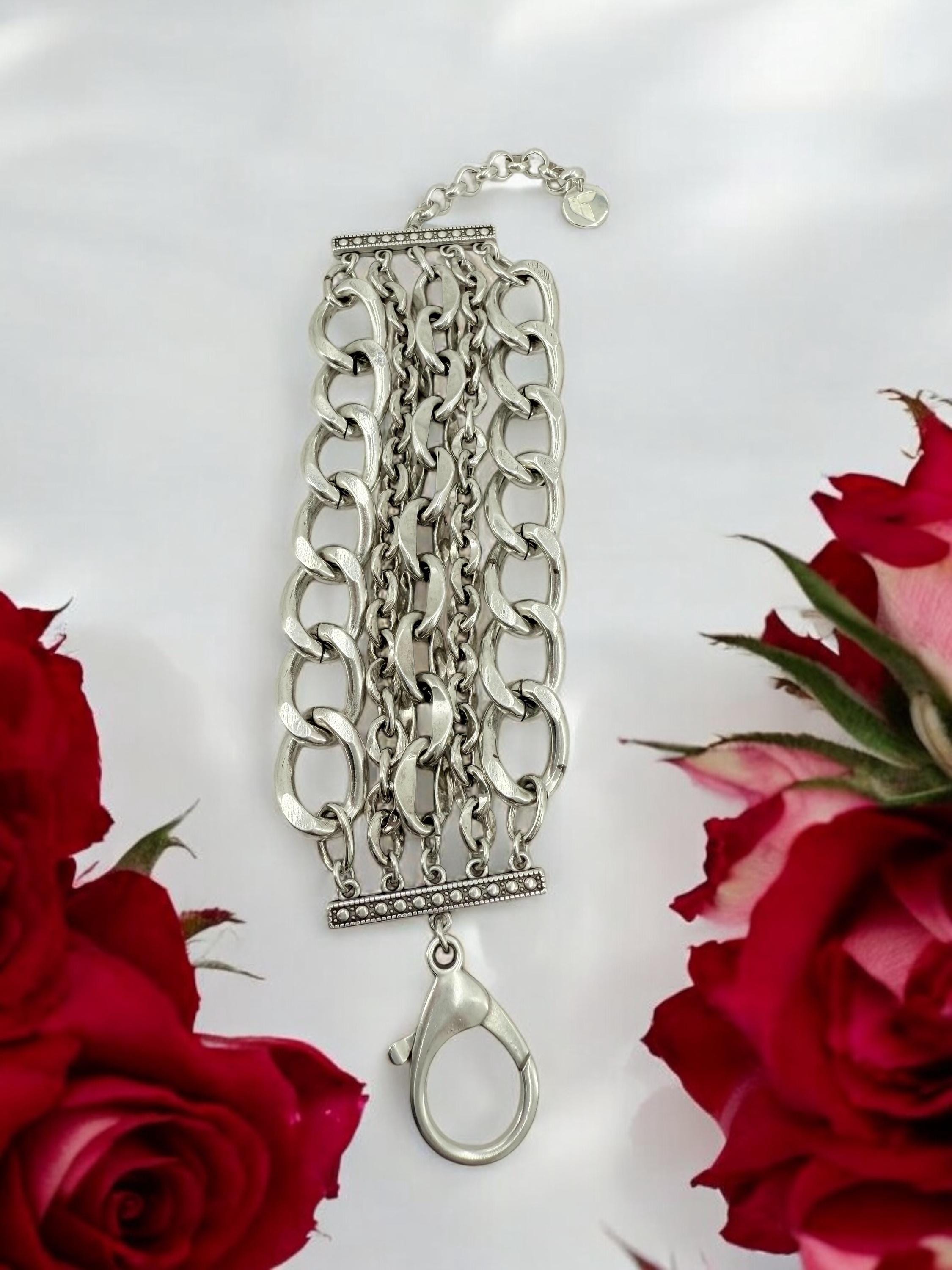 Multi standard Chunky Silver chain bracelet, vintage big link bracelet, very heavyweight bracelet, thick bracelet, extravagant bracelet