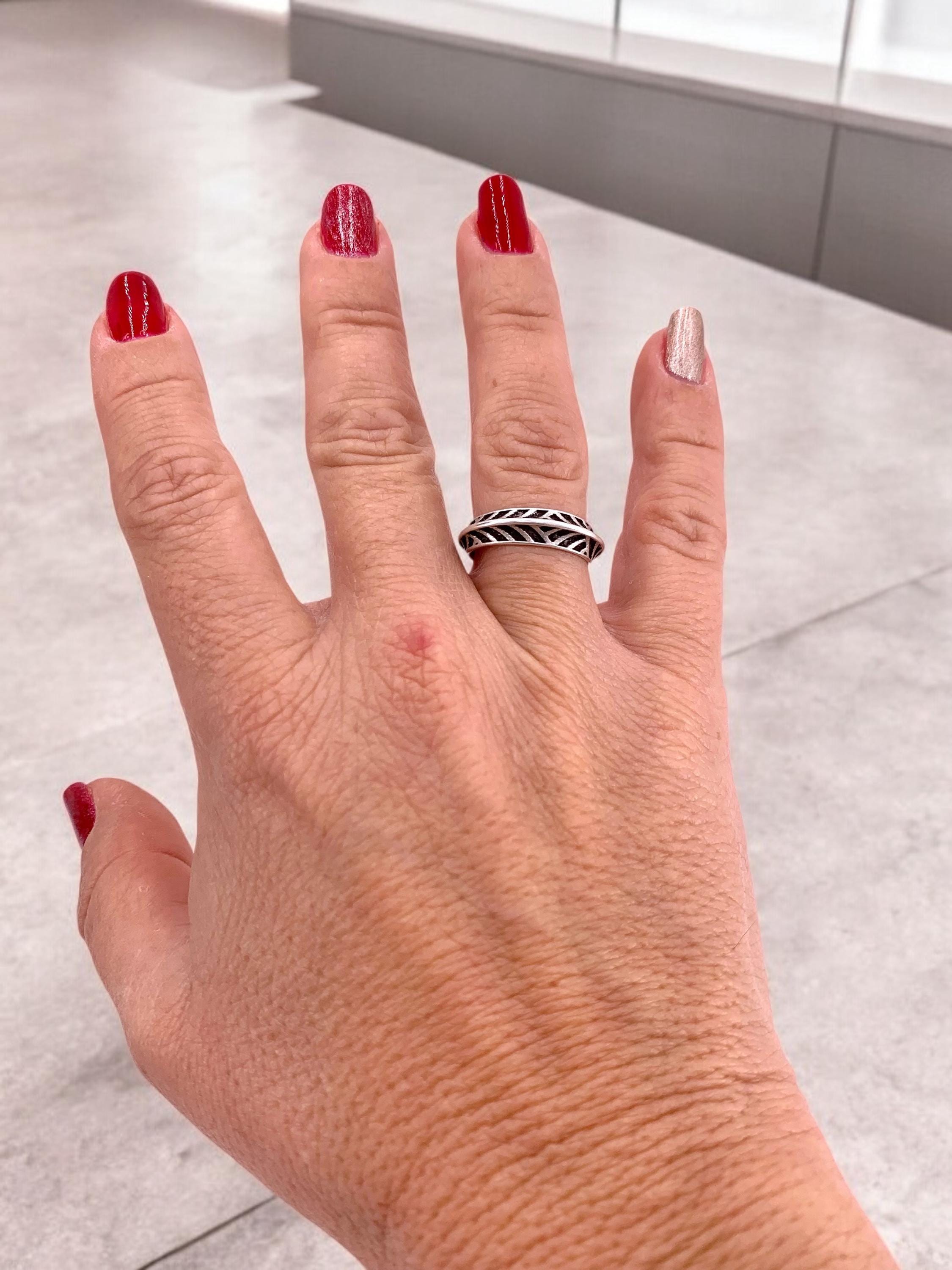 carved wedding band, silver wedding band, sculpted ring, stackable ring, brutalist ring, rock ring, punk ring, striped ring,