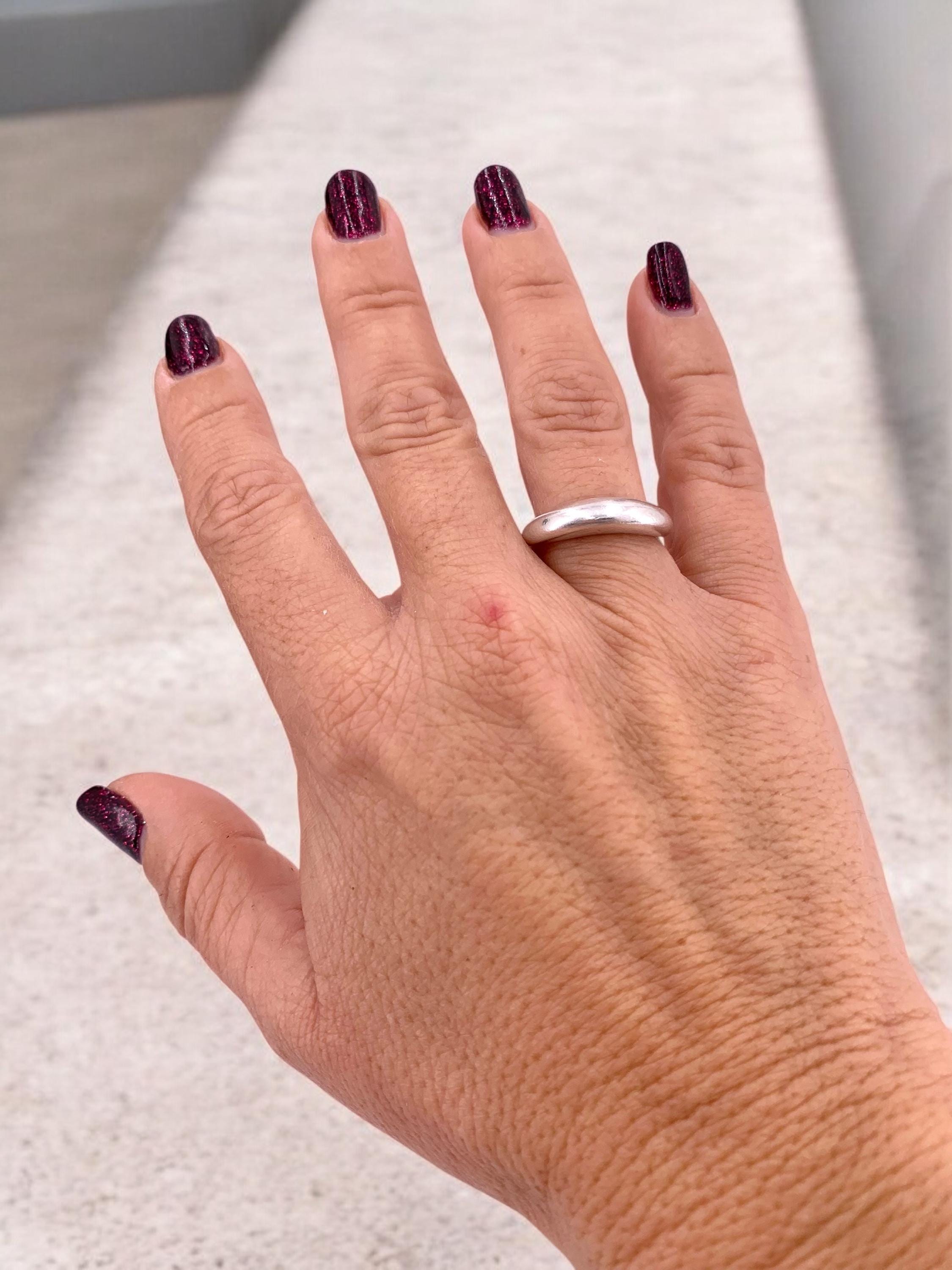 Chunky silver ring, Dome ring, bold silver ring, statement silver ring, bulky wide ring, bohemian ring, uno de 50 style, gift for women