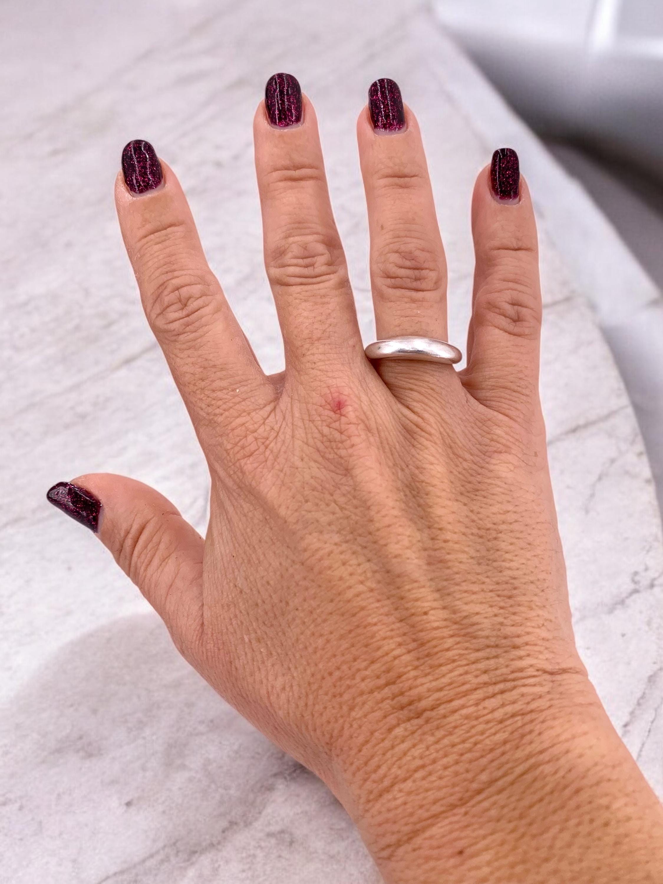 Chunky silver ring, Dome ring, bold silver ring, statement silver ring, bulky wide ring, bohemian ring, uno de 50 style, gift for women