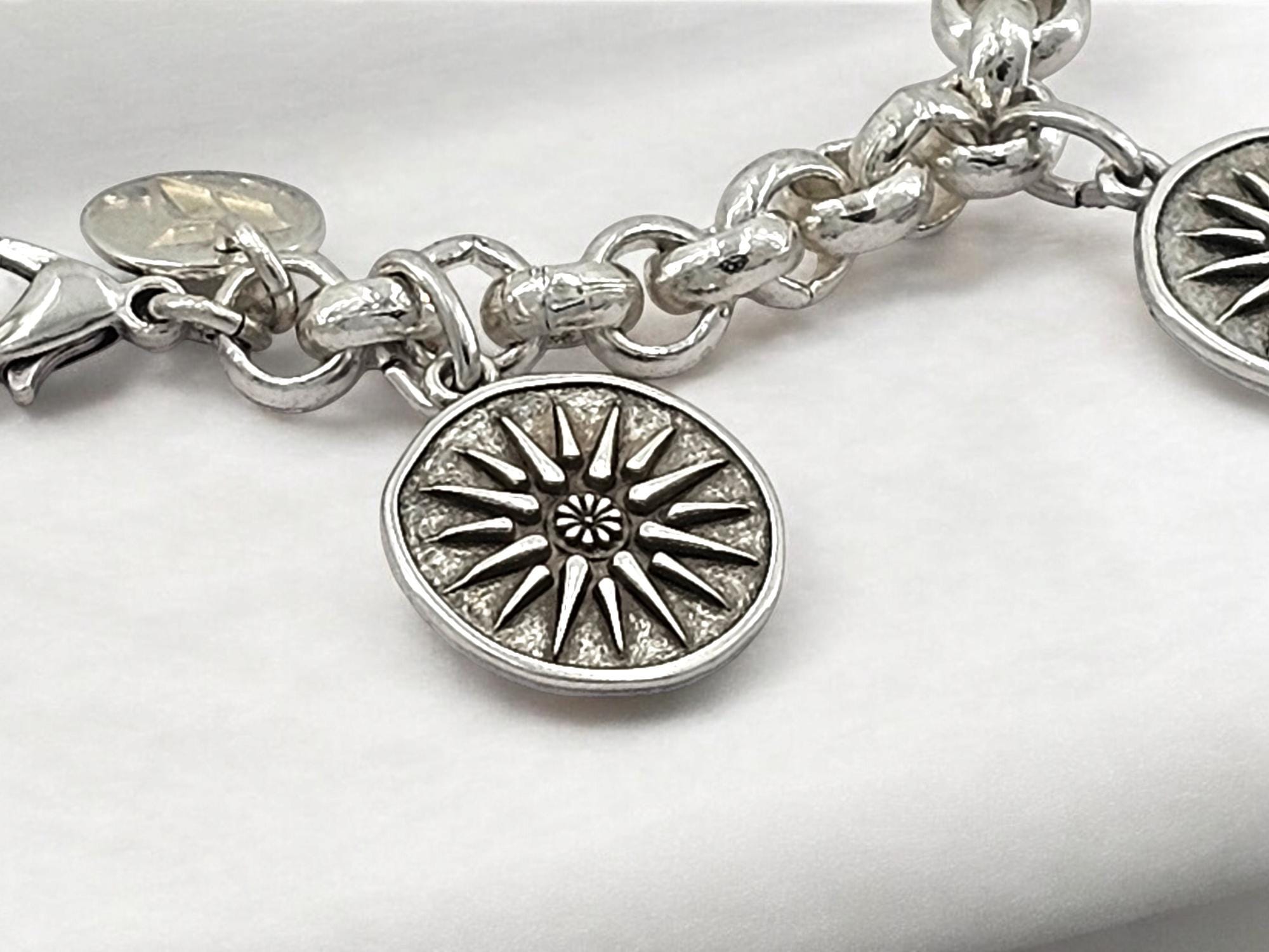 Greek coins pendant chain bracelet for women, dangle coins bracelet, Alexander the great bracelet, Alexander the great, Wife gift.