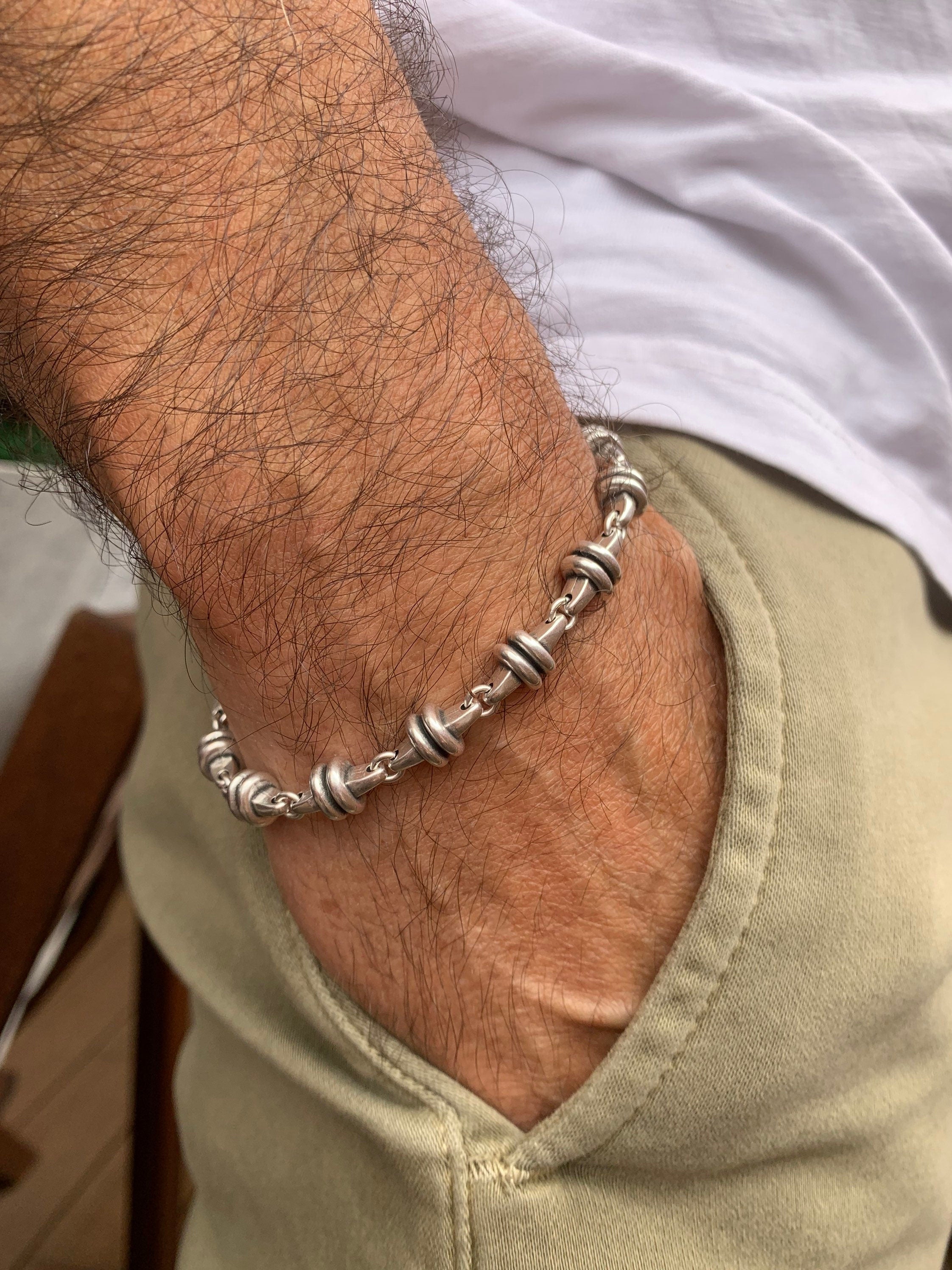 Chunky chain bracelet for men, silver bracelet, male bracelet, bulky bracelet, statement bracelet, manly bracelet, metal bracelet for men