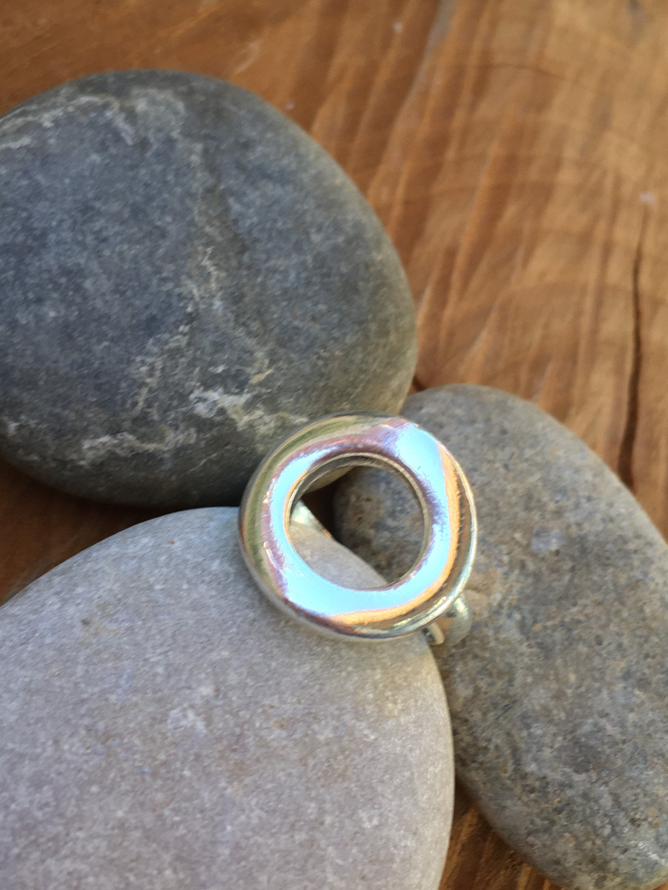 Chunky ring, Silver boho ring, engraved boho silver ring, french clasp silver ring, Statement ring,