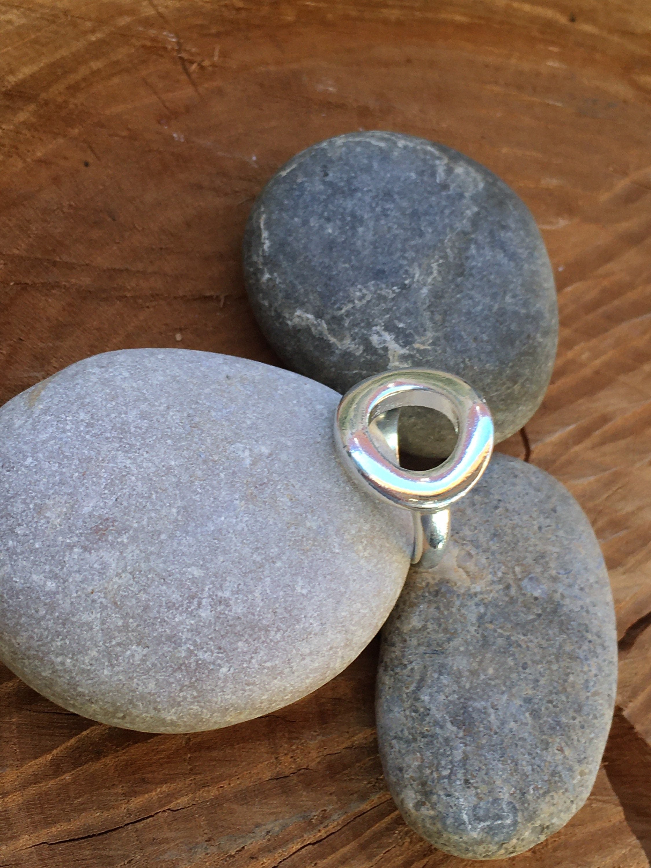 Chunky ring, Silver boho ring, engraved boho silver ring, french clasp silver ring, Statement ring,