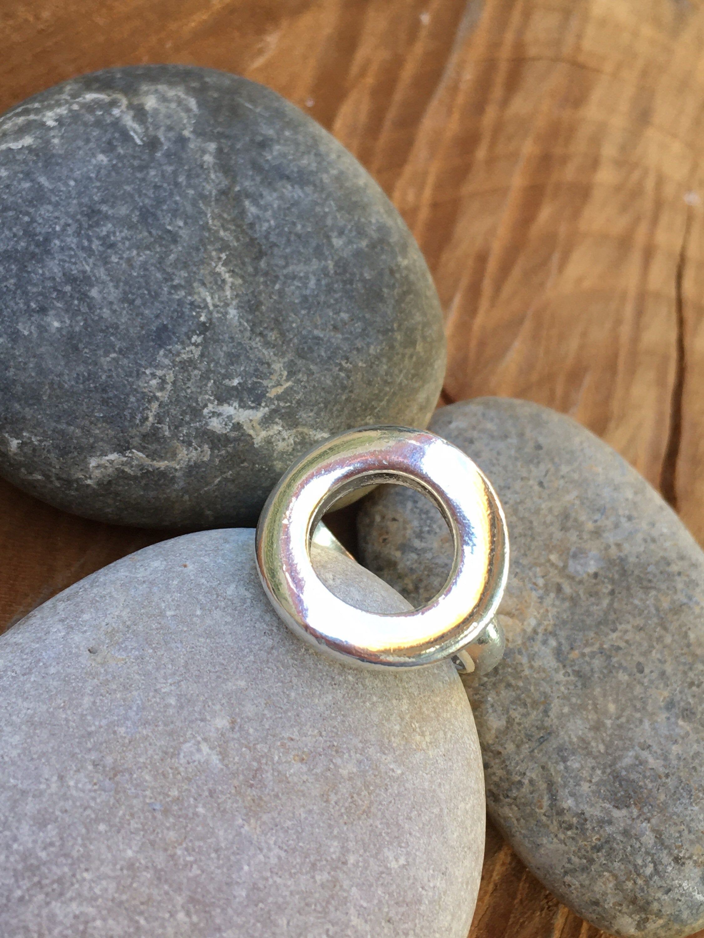 Chunky ring, Silver boho ring, engraved boho silver ring, french clasp silver ring, Statement ring,