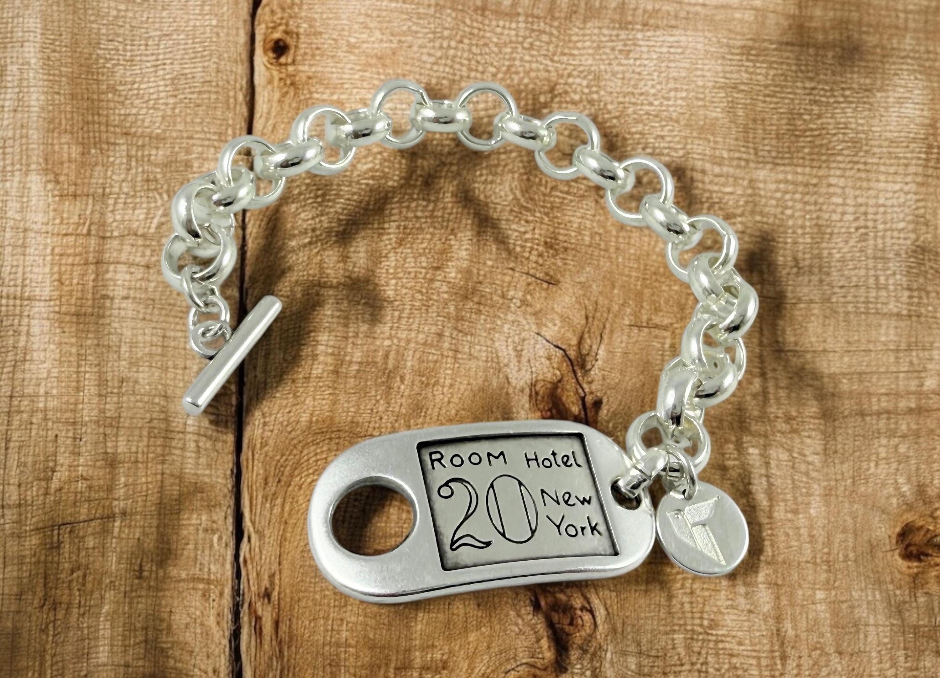 Chunky silver chain bracelet, statement bracelet, bold chain bracelet, bulky bracelet, rock bracelet, ID Toggle bracelet, gift for her,