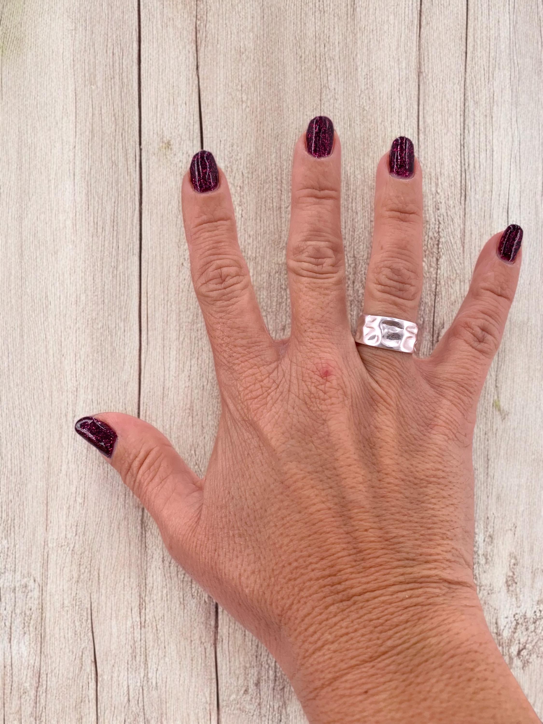Chunky ring, Silver boho ring, engraved boho silver ring, chunky ring, Statement ring, Uno de 50 Style, curved ring, Egyptian eye ring