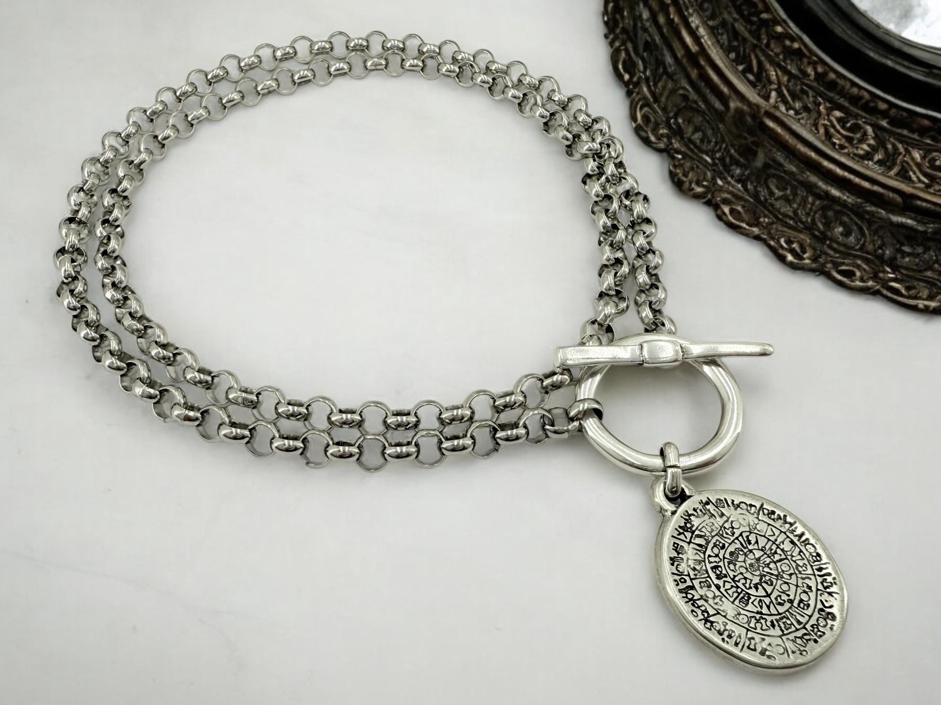 Handmade Layered Silver Choker: Antique Coin Pendant, Symbolic Statement