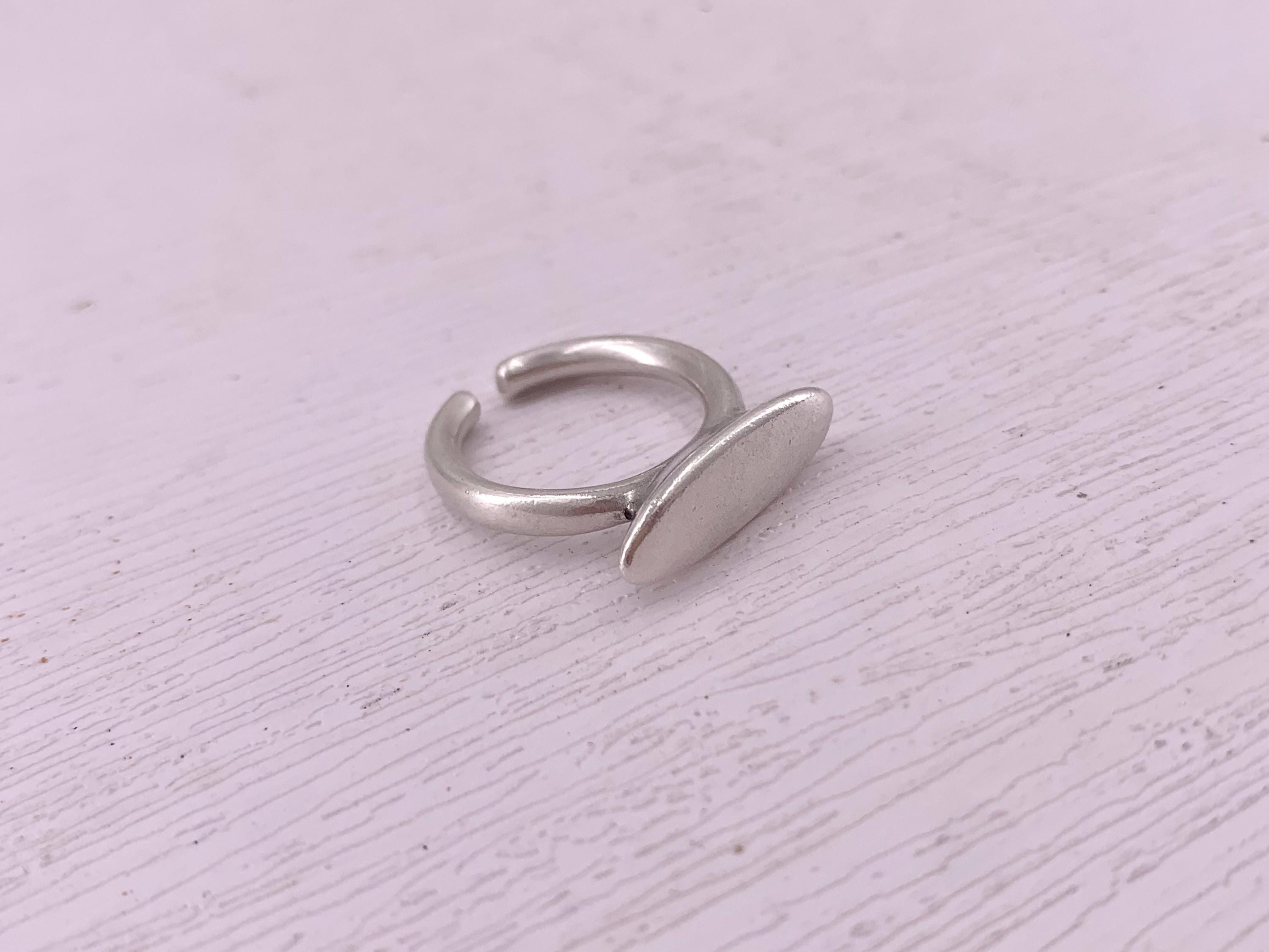 Chunky ring, silver boho ring, round boho silver ring, button silver ring, statement ring, Uno de 50 style