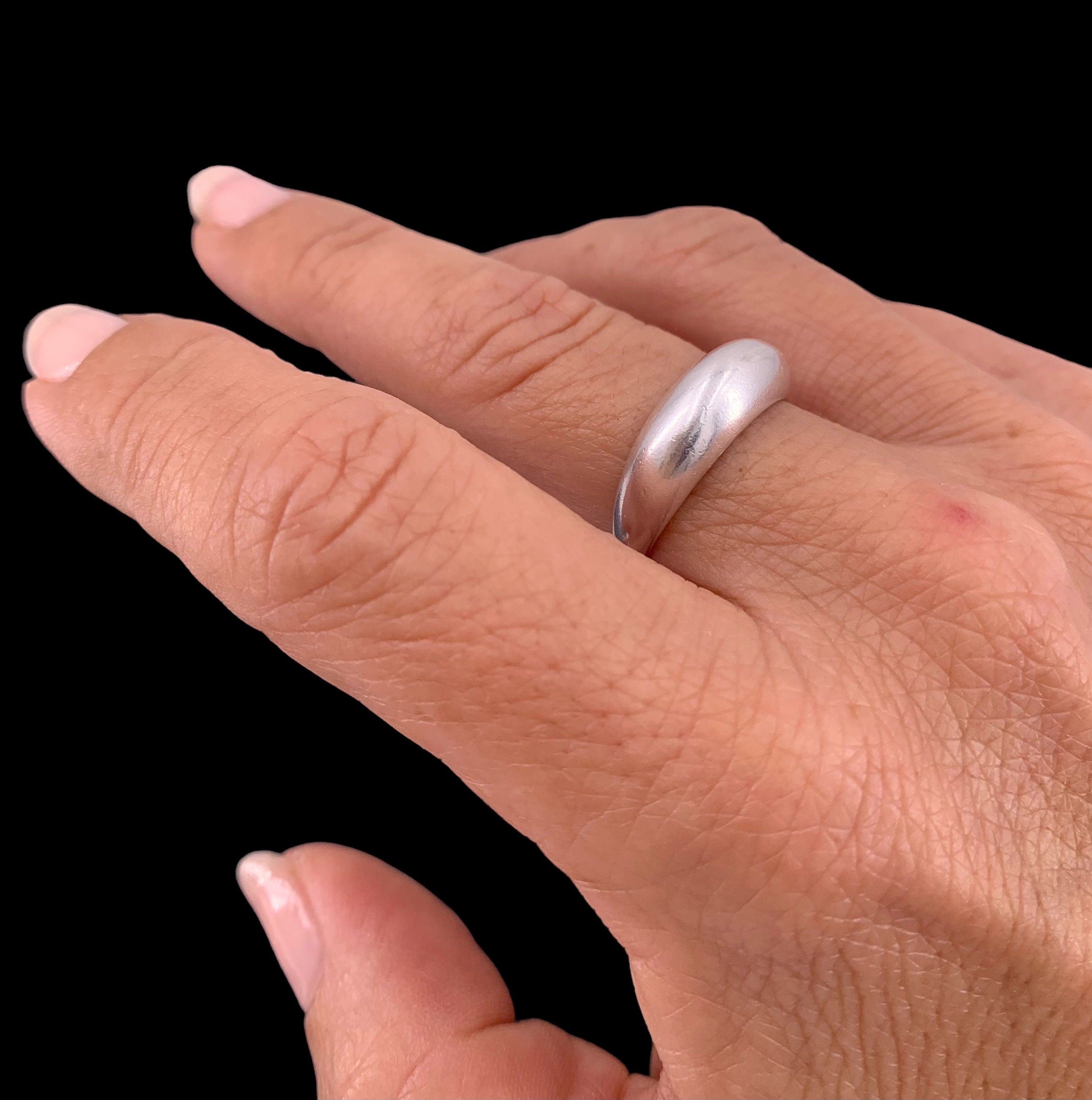 Chunky silver ring, Dome ring, bold silver ring, statement silver ring, bulky wide ring, bohemian ring, uno de 50 style, gift for women