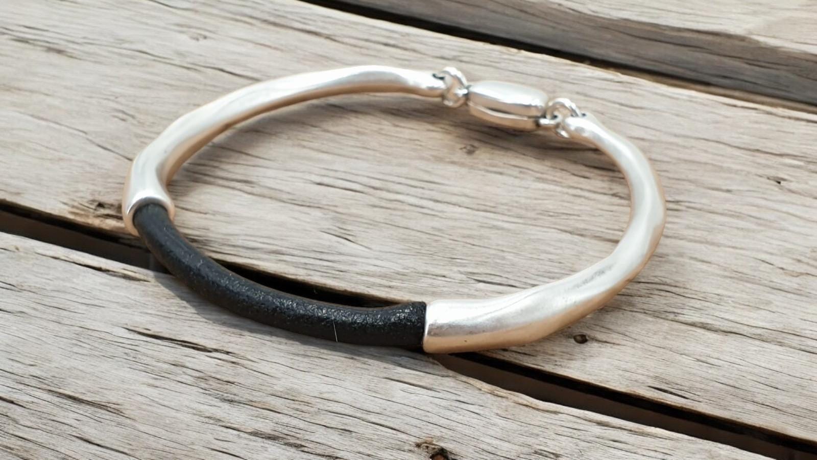 Gift for him, organic bracelet, hammered bracelet, silver bracelet, handmade jewelry, personalized jewelry, jewelry, gifts for mom