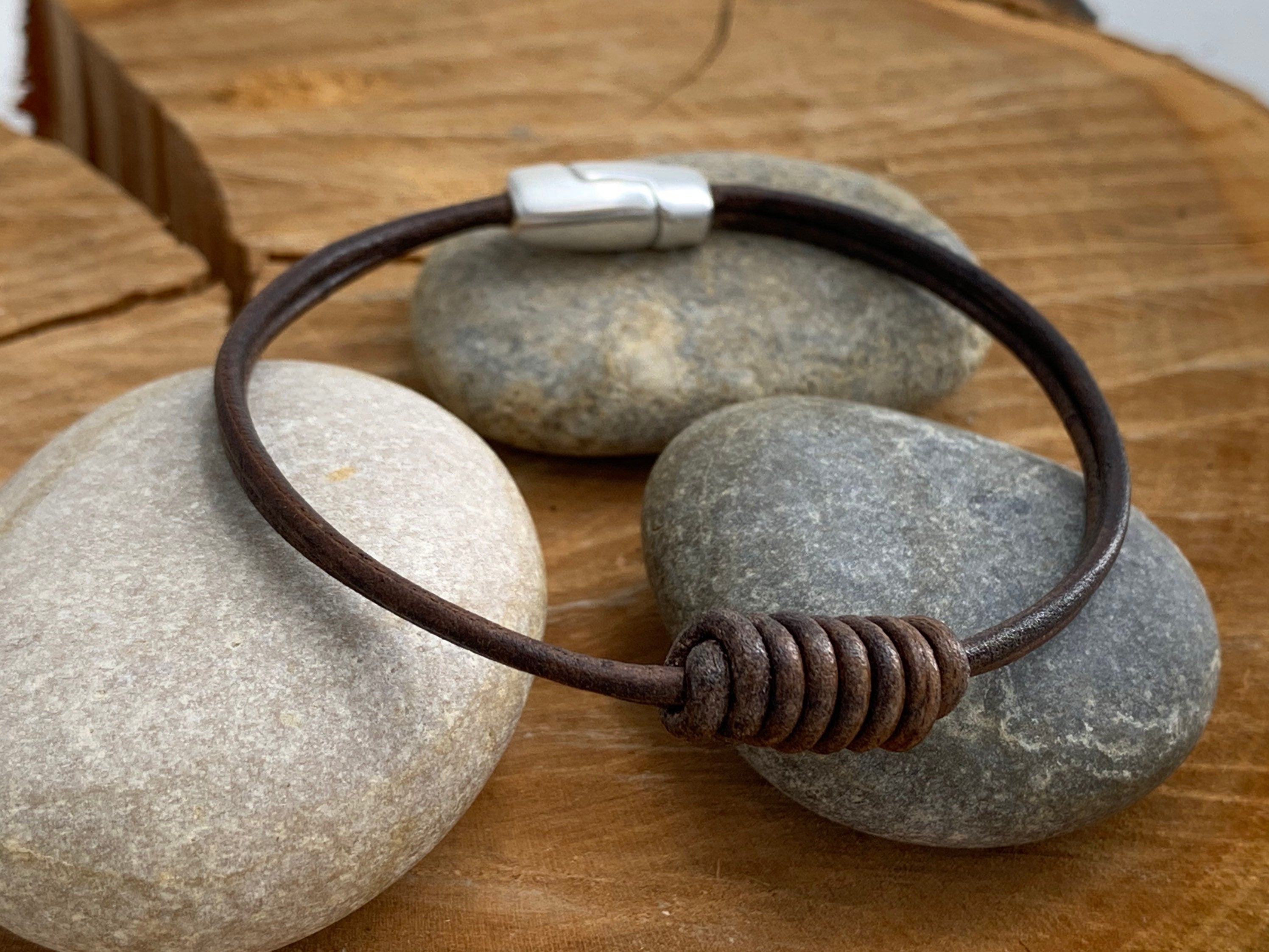 Leather bracelet for men, knots leather bracelet, gift for men, nautical bracelet, surfer bracelet, masculine bracelet, style