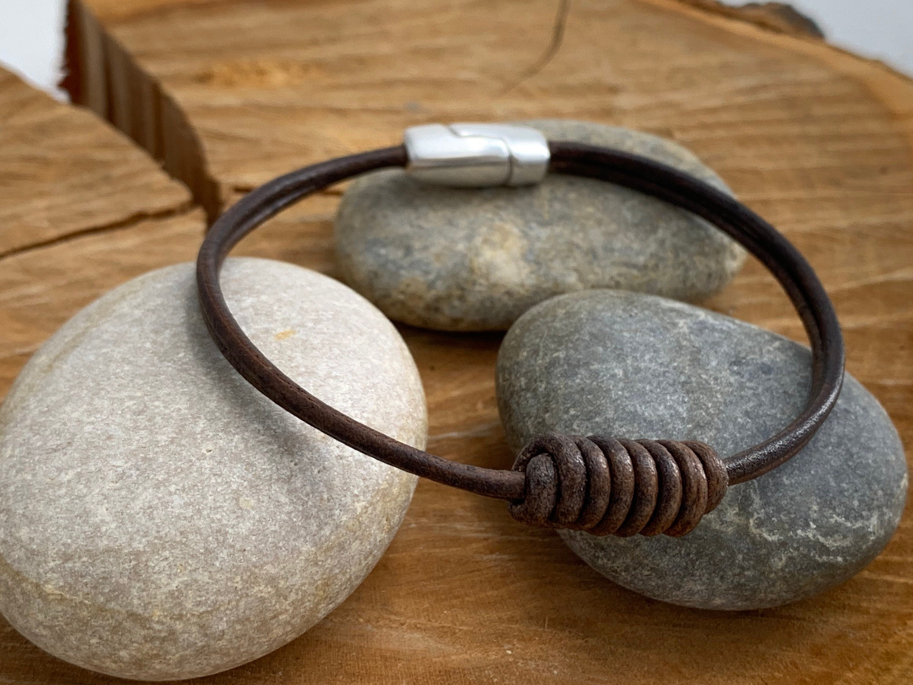 Leather bracelet for men, knots leather bracelet, gift for men, nautical bracelet, surfer bracelet, masculine bracelet, style