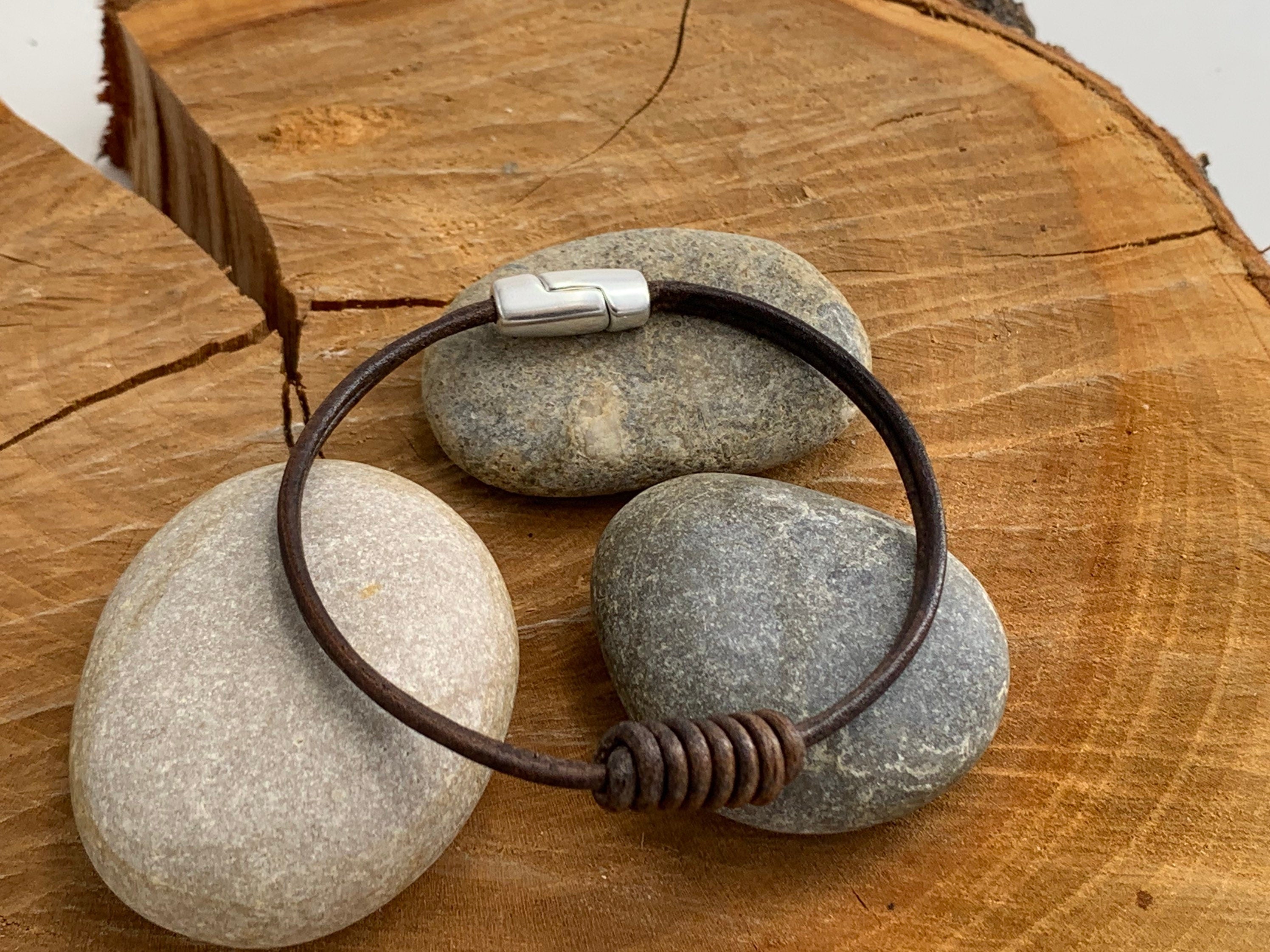 Leather bracelet for men, knots leather bracelet, gift for men, nautical bracelet, surfer bracelet, masculine bracelet, style