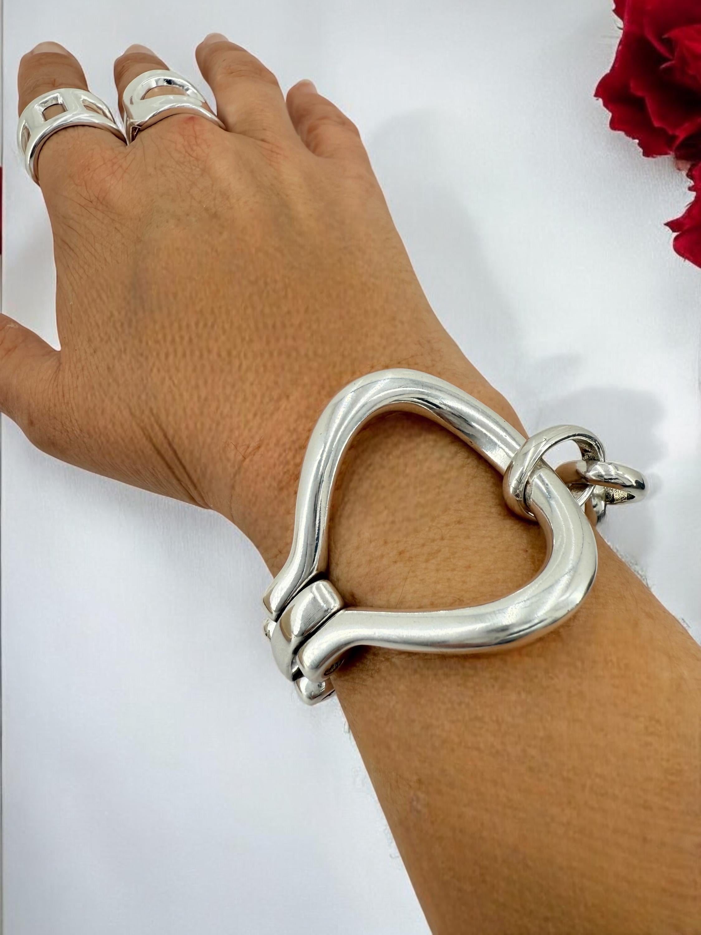 Silver bracelet, chunky silver cuff, bold chain bracelet, uno de 50 style, gift for her, hypoallergenic, high-quality silver-plated zamak