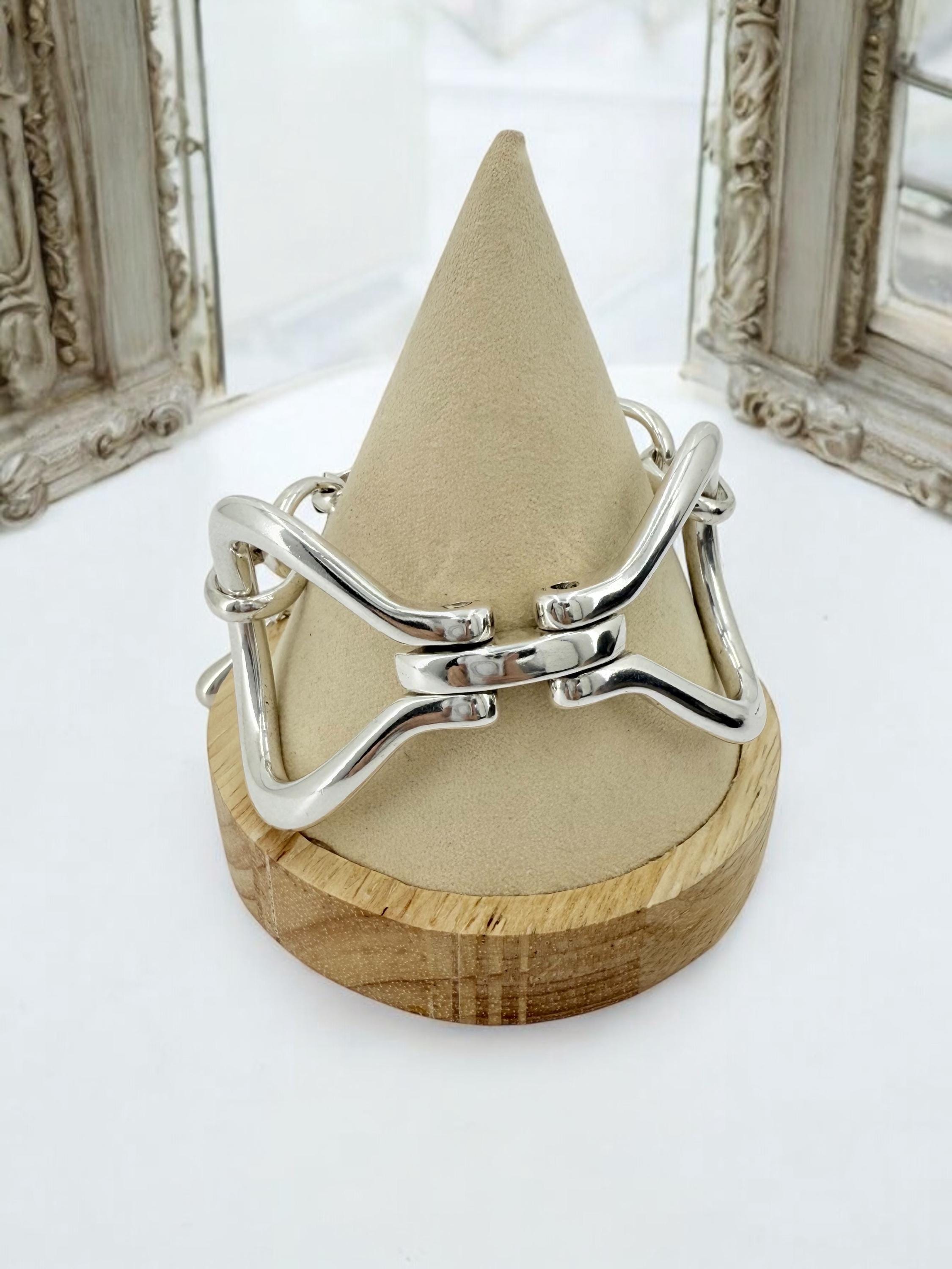 Silver bracelet, chunky silver cuff, bold chain bracelet, uno de 50 style, gift for her, hypoallergenic, high-quality silver-plated zamak