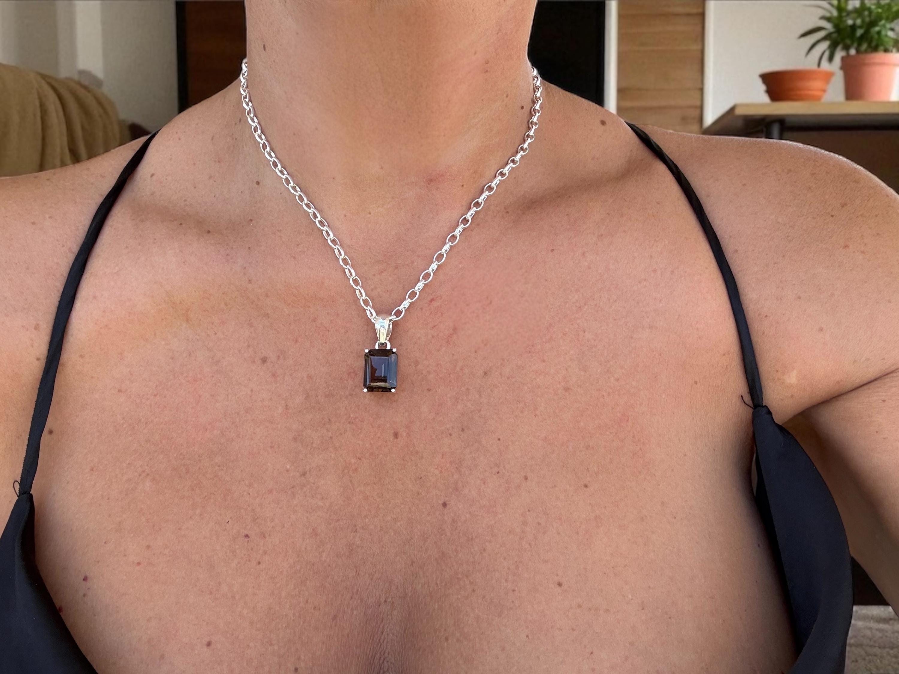 Honey Quartz Sterling Silver Pendant necklace, Quartz Statement Pendant, Large Gemstone Pendant, Gold Quartz, Gift for Her, Chunky Pendant