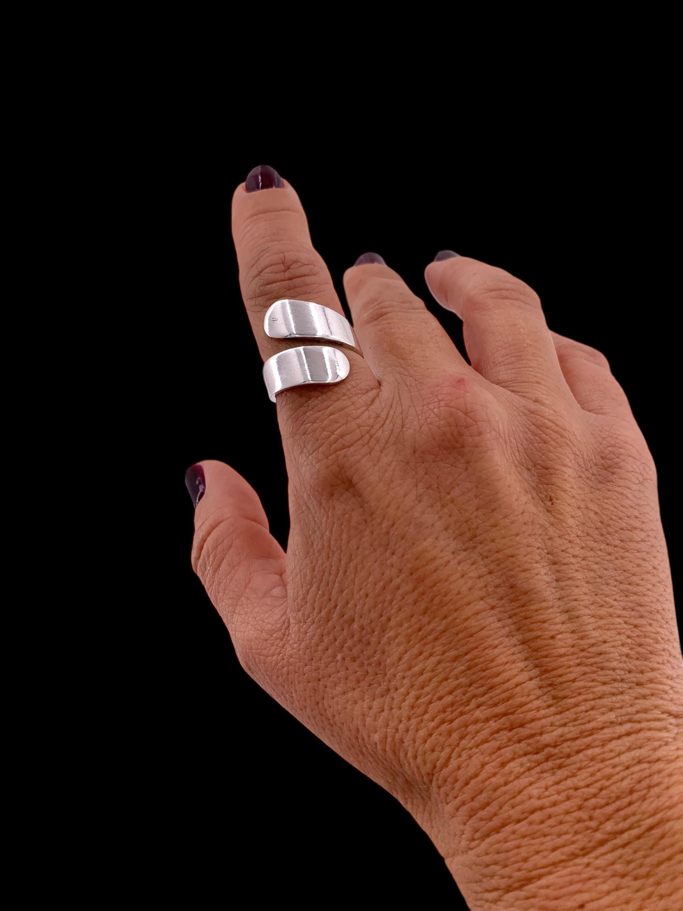 Statement ring, chunky ring, twisted silver ring, wide ring, bold silver ring, oversized ring, uno de 50 style ring, gift for women