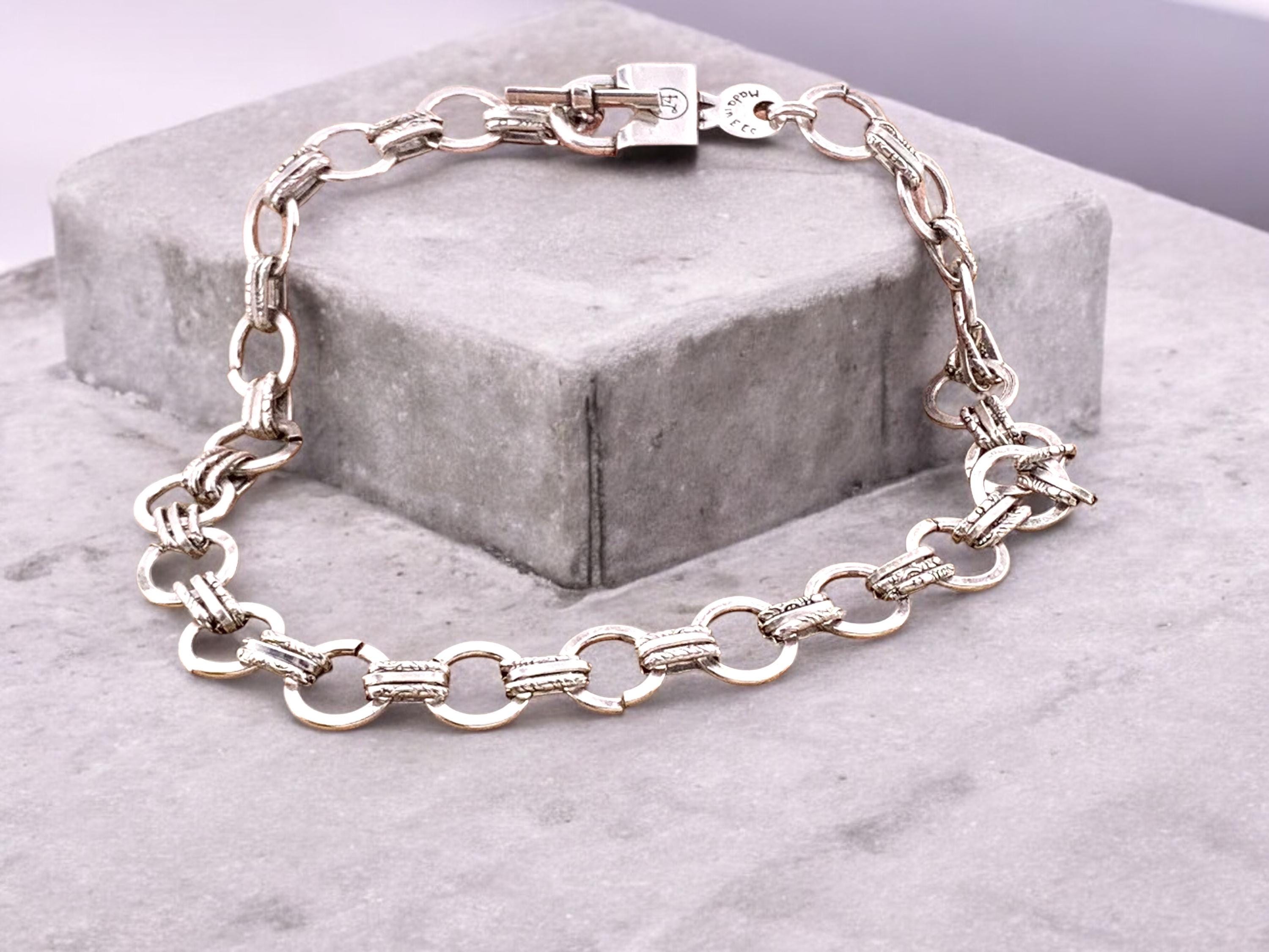 Chunky silver plated steel necklace with padlock shaped toggle clasp - custom bold choker