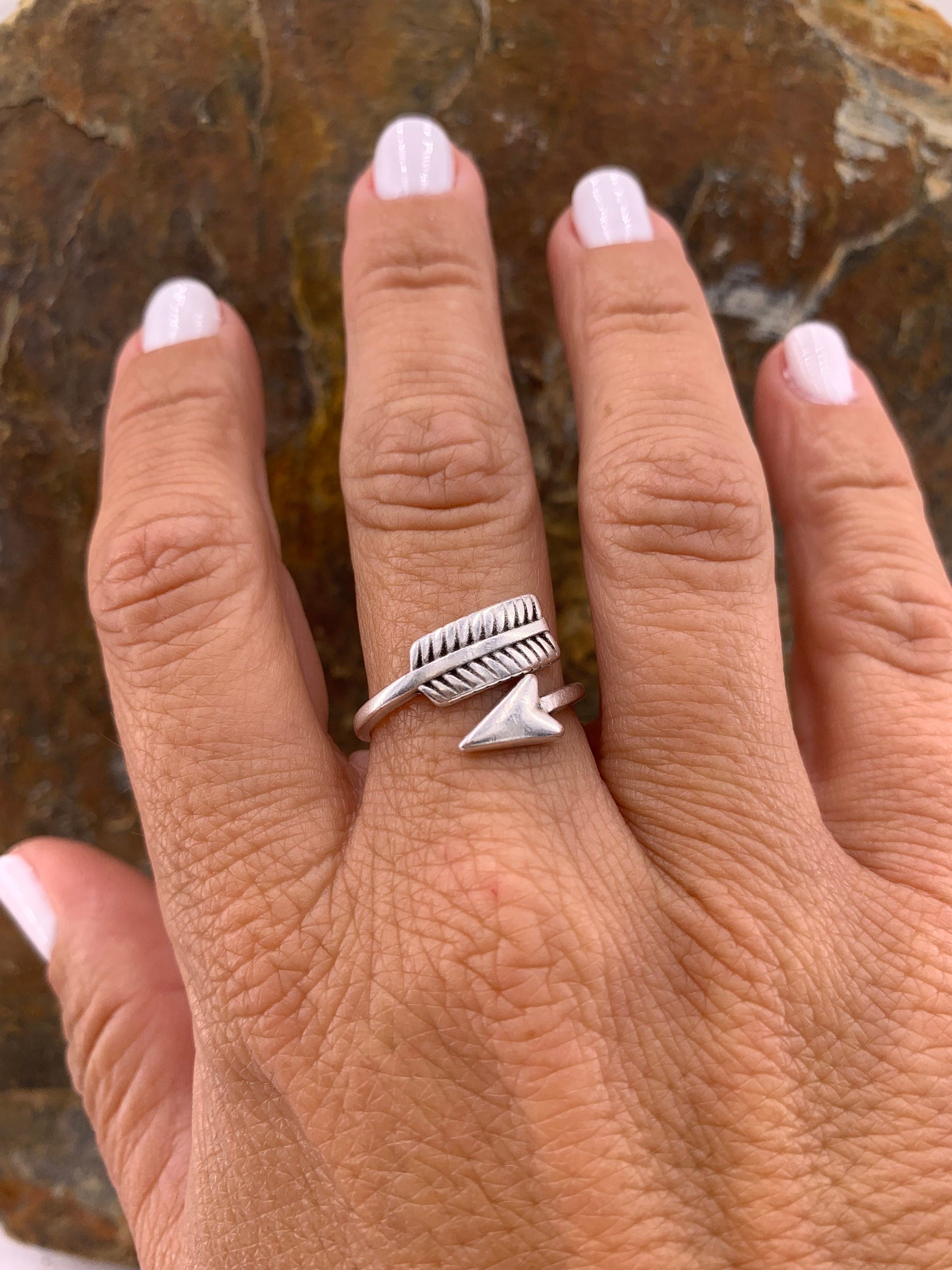 Arrow ring, adjustable arrow, silver ring, tribal boho rings, woman boho ring.