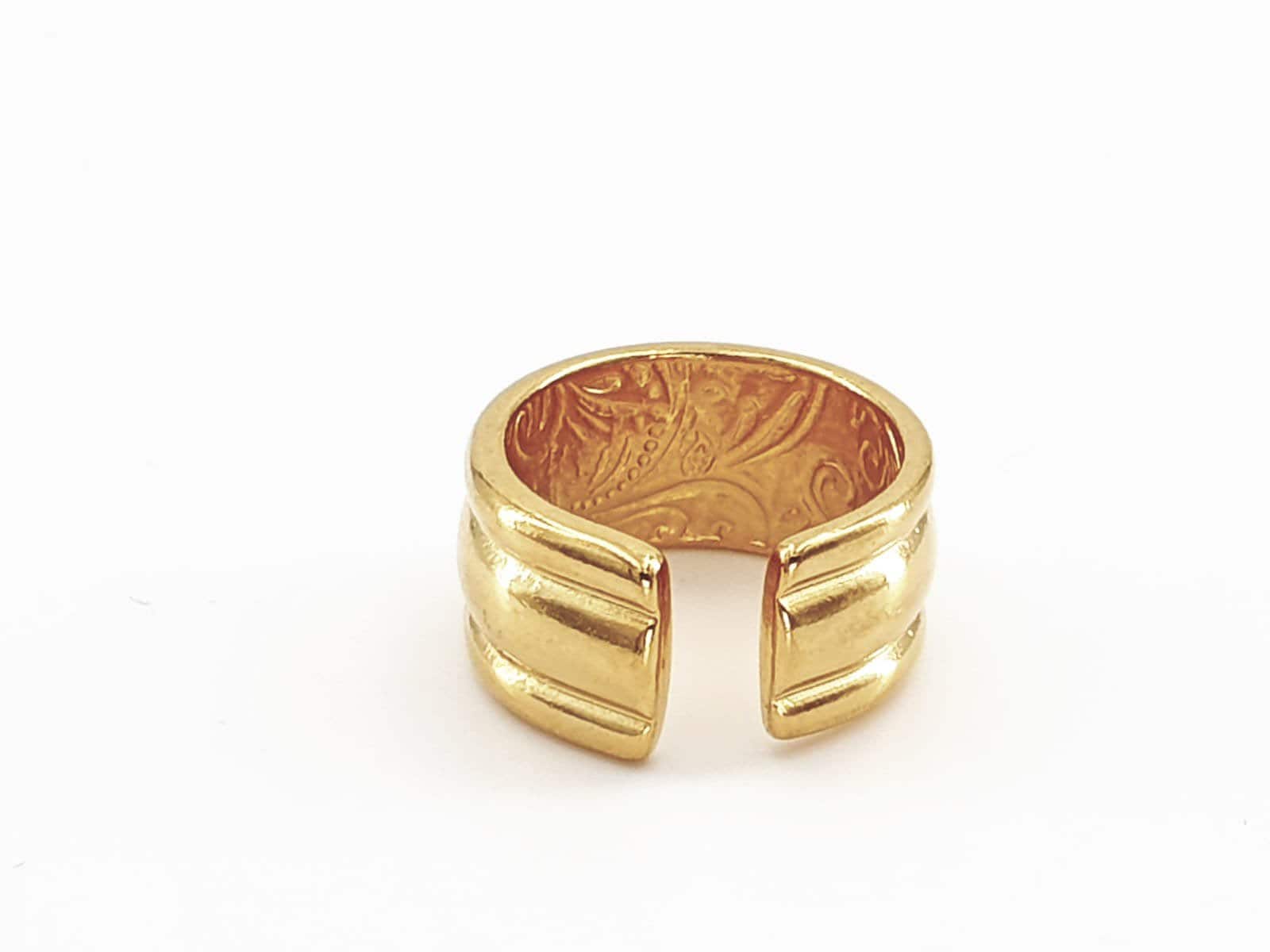 Wide and thick silver double band open eye-catching silver ring with modern style for men and women, unique gift for sister, chunky ring
