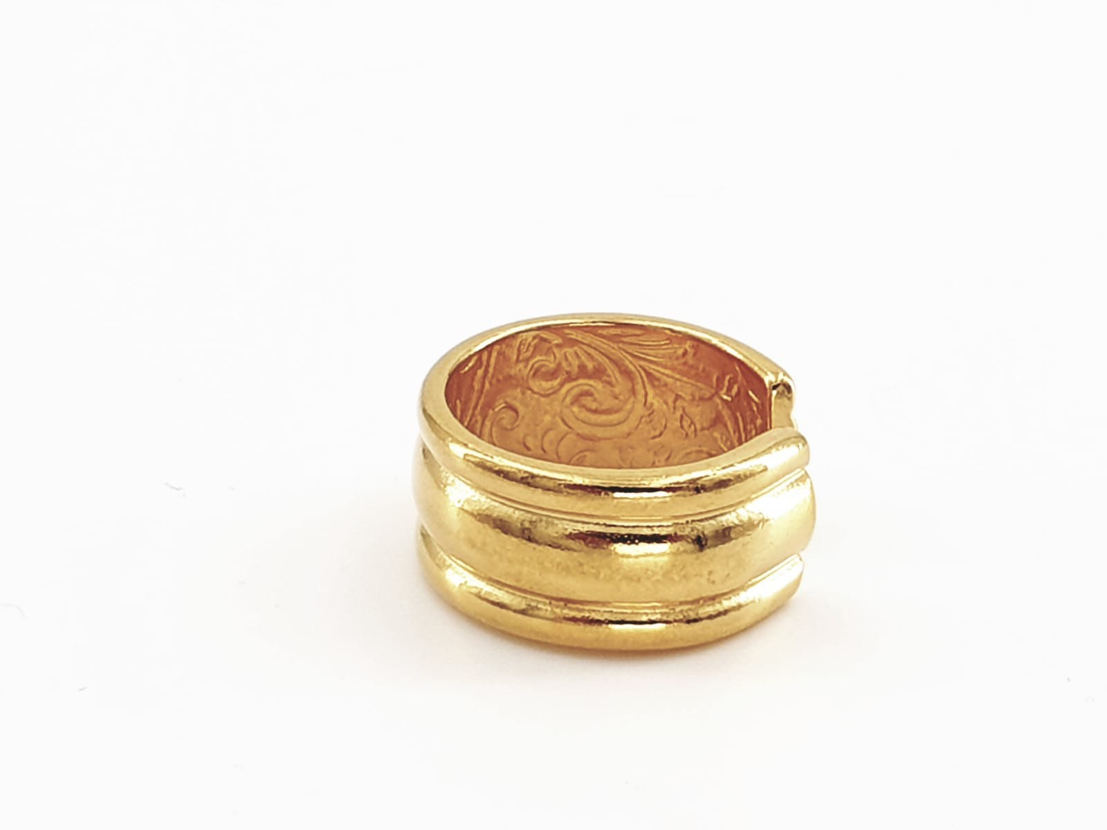 Wide and thick silver double band open eye-catching silver ring with modern style for men and women, unique gift for sister, chunky ring