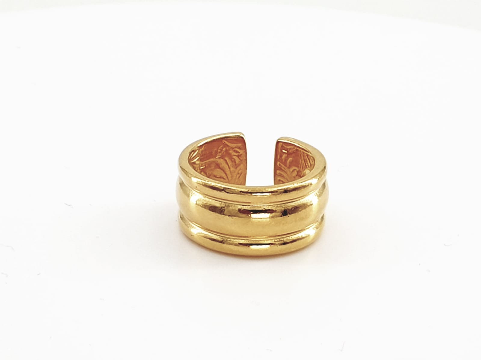 Wide and thick silver double band open eye-catching silver ring with modern style for men and women, unique gift for sister, chunky ring