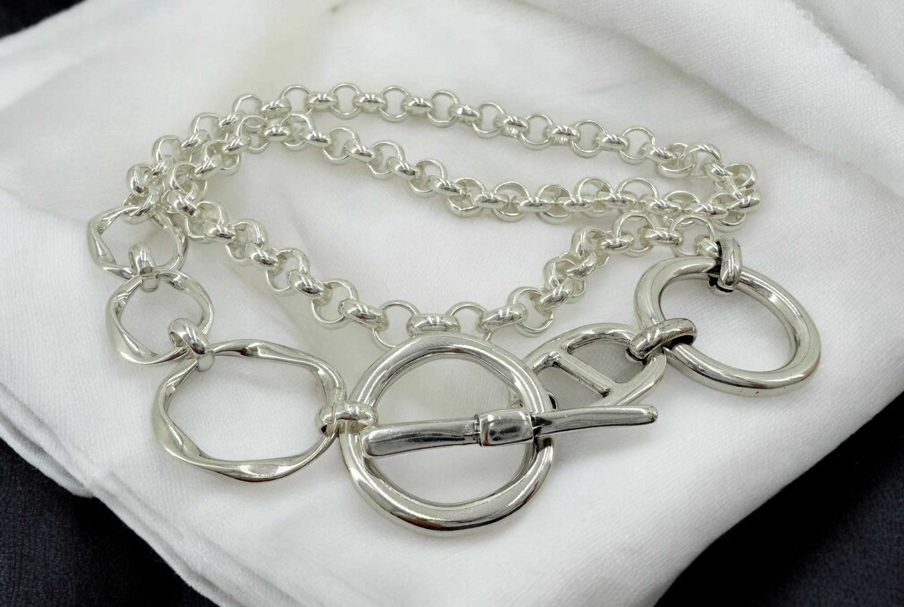 Bold Chain Link Necklace – Sculptural Design Made to Order in Custom Lengths, toggle necklace, heavyweight big link chain necklace