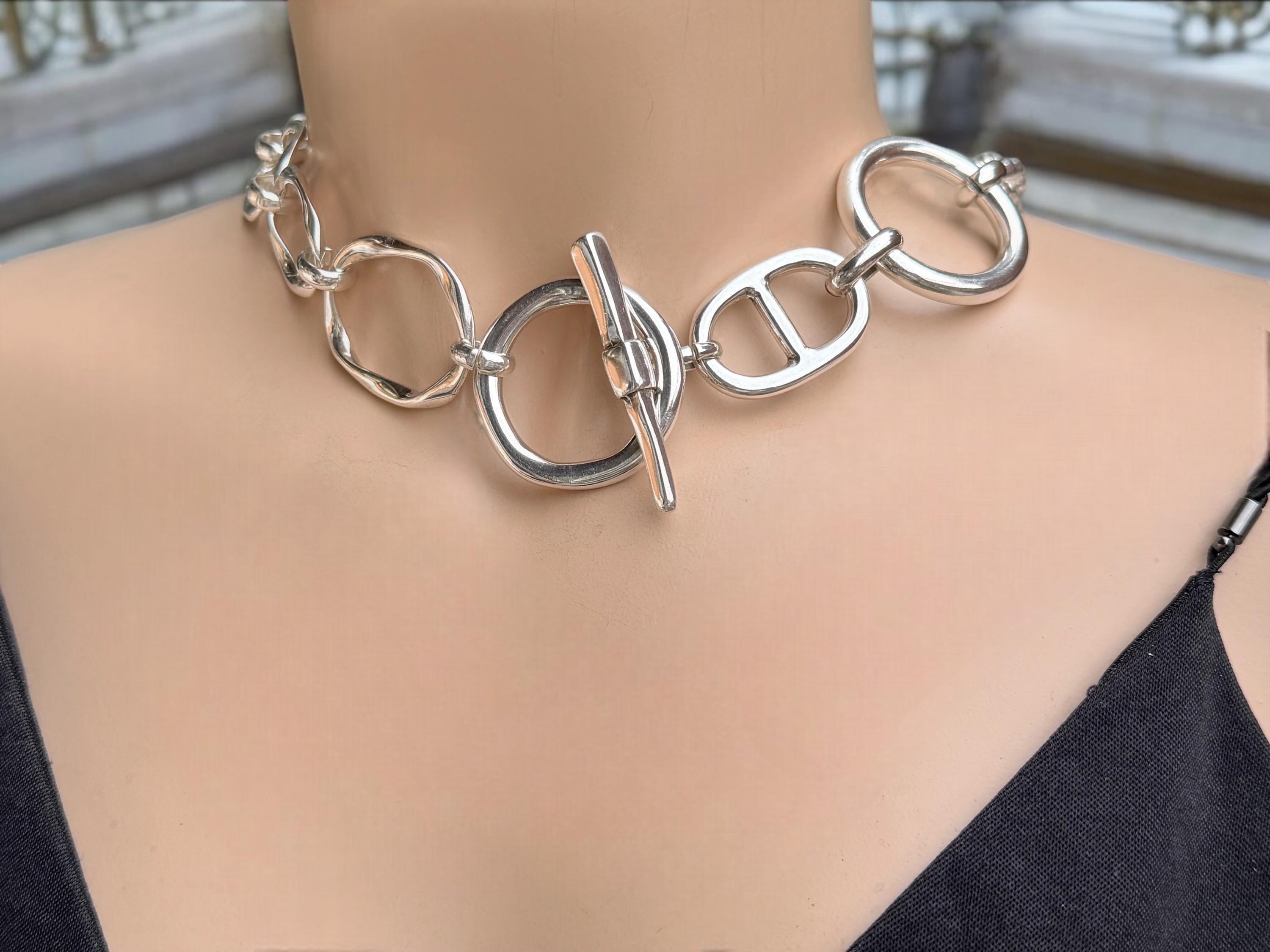 Bold Chain Link Necklace – Sculptural Design Made to Order in Custom Lengths, toggle necklace, heavyweight big link chain necklace