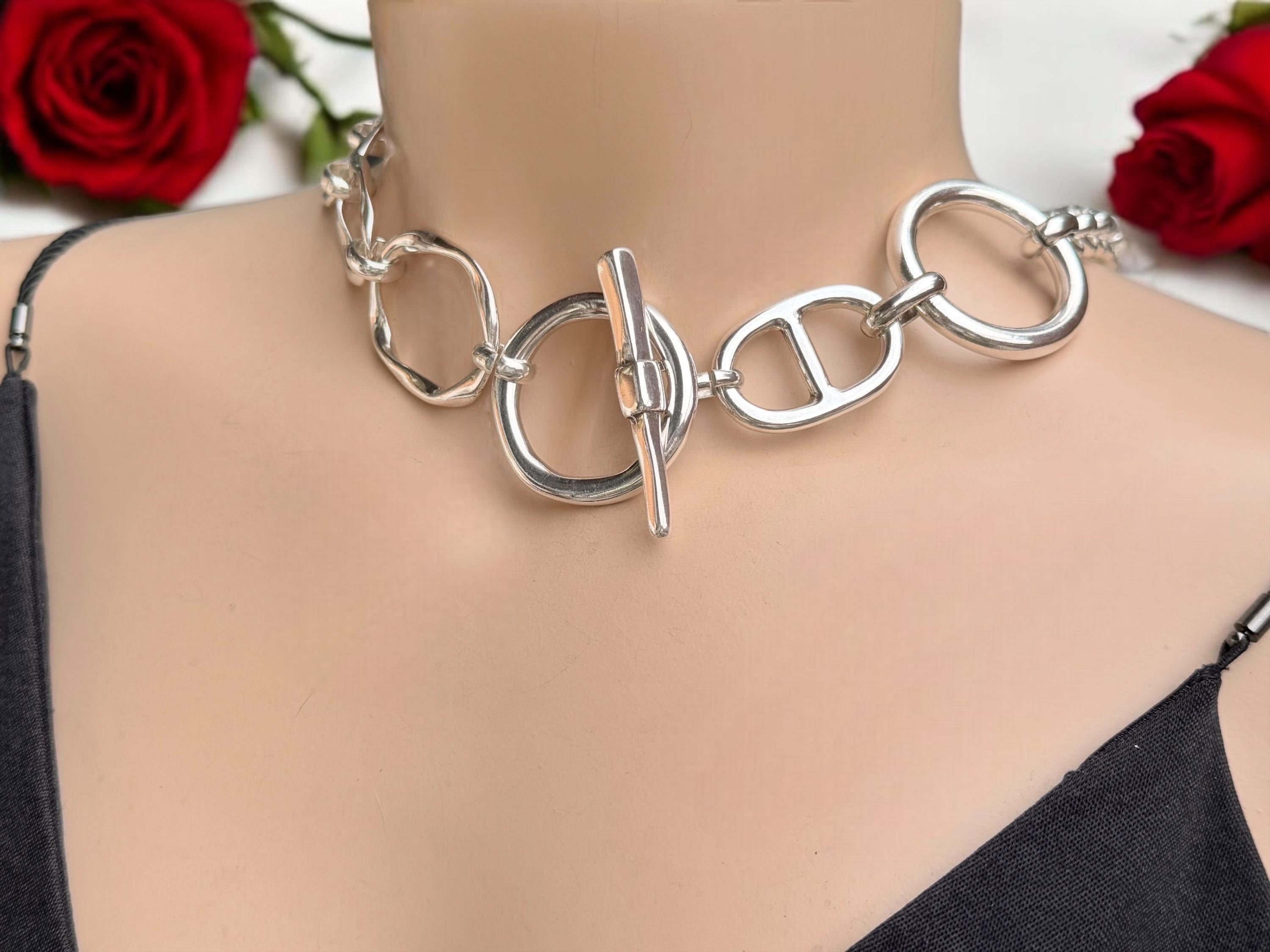 Bold Chain Link Necklace – Sculptural Design Made to Order in Custom Lengths, toggle necklace, heavyweight big link chain necklace