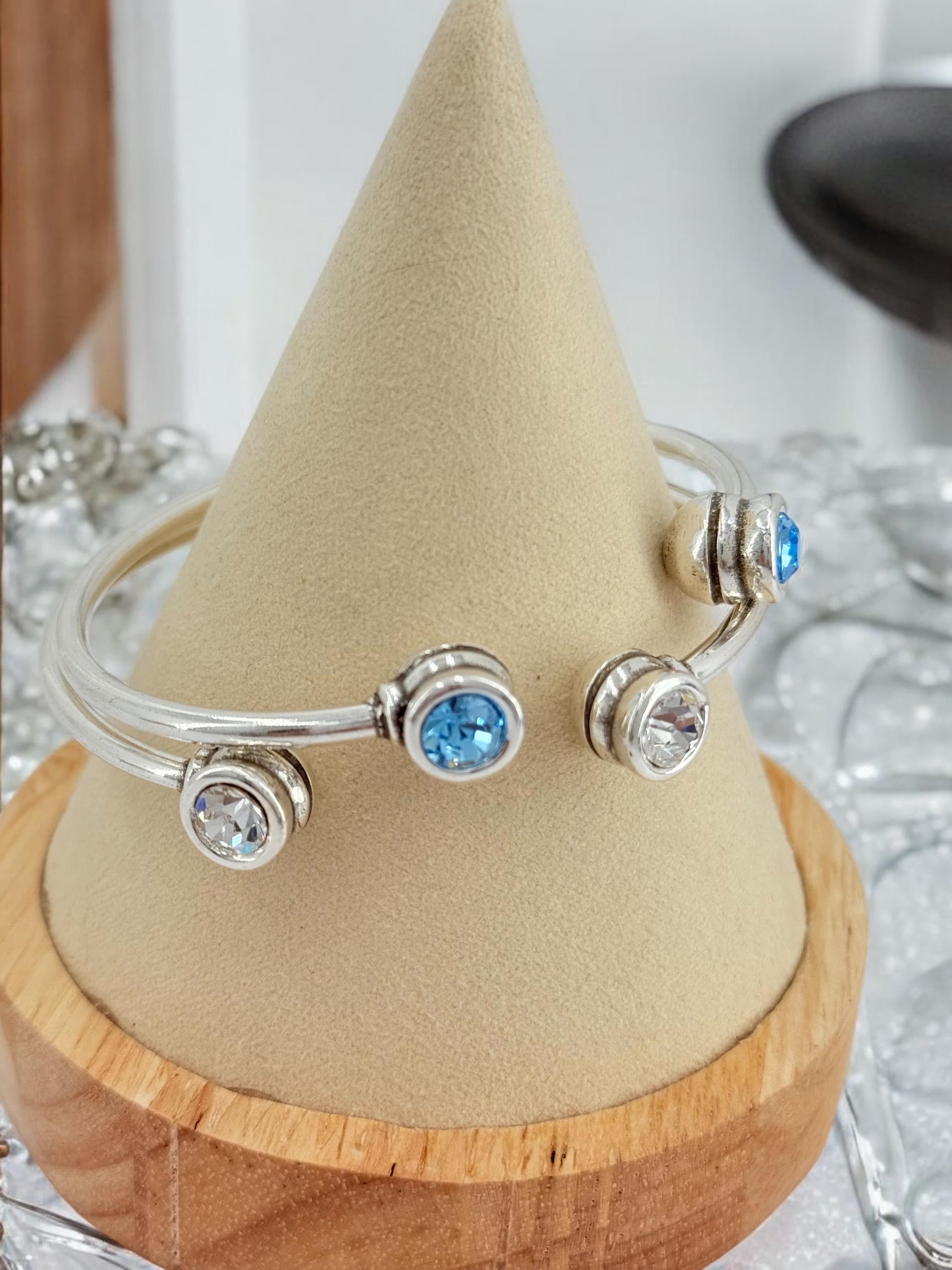 Delicate Adjustable Silver Bracelets – Featuring Swarovski Crystals and a Sleek, Modern Design, Minimalist Silver Cuff, ideal for gifting