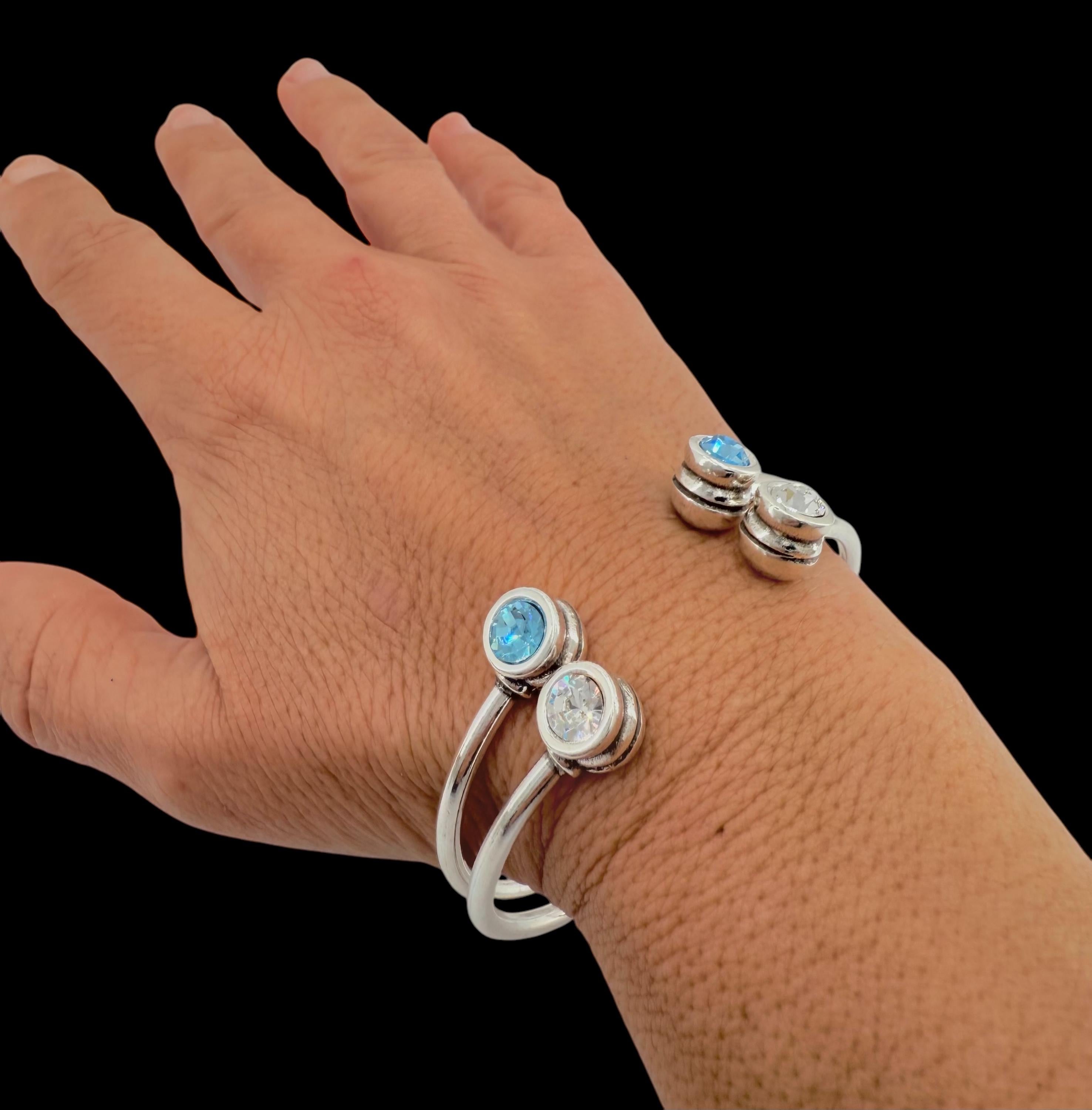 Delicate Adjustable Silver Bracelets – Featuring Swarovski Crystals and a Sleek, Modern Design, Minimalist Silver Cuff, ideal for gifting