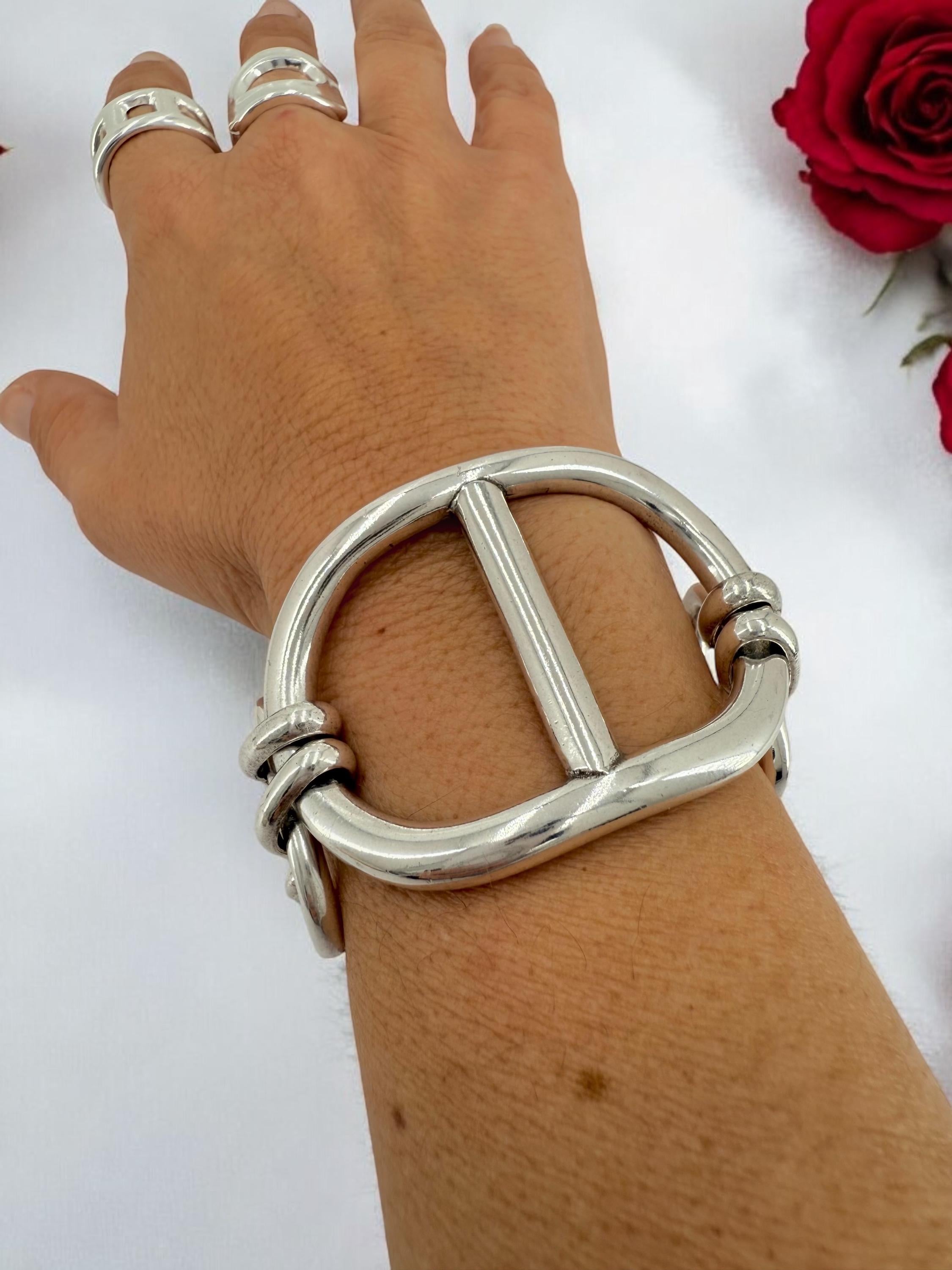 Chunky silver bracelet, cuff bracelet, silver bold bracelet, silver chain bracelet, thick link bracelet, uno de 50 style, statement bracelet