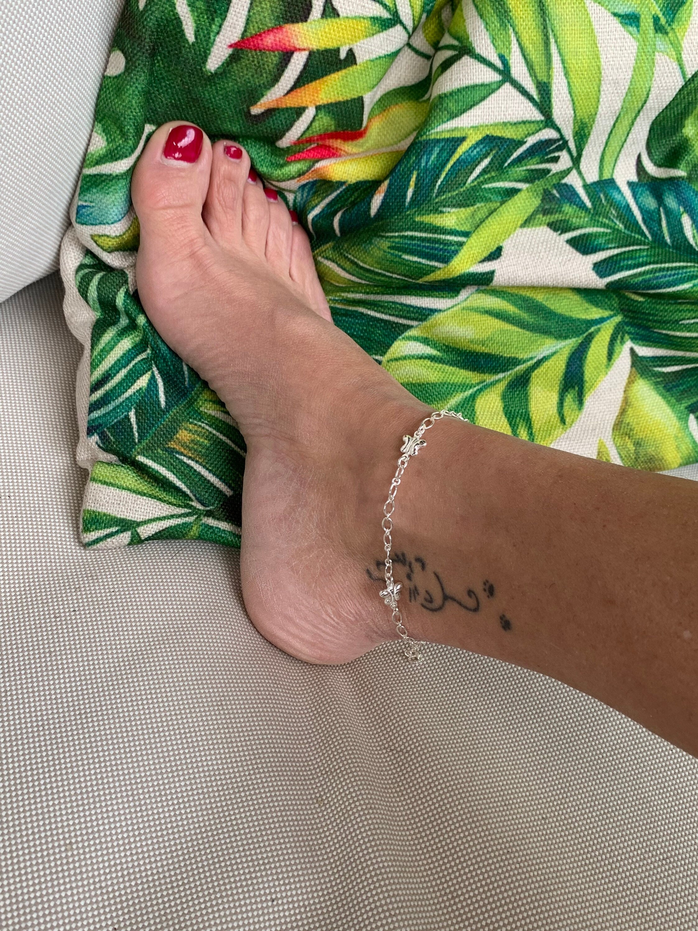 bohemian silver delicate balls chain ankle bracelet, dainty 925 sterling silver anklet, delicate silver anklet, sparkly anklet, gift for her