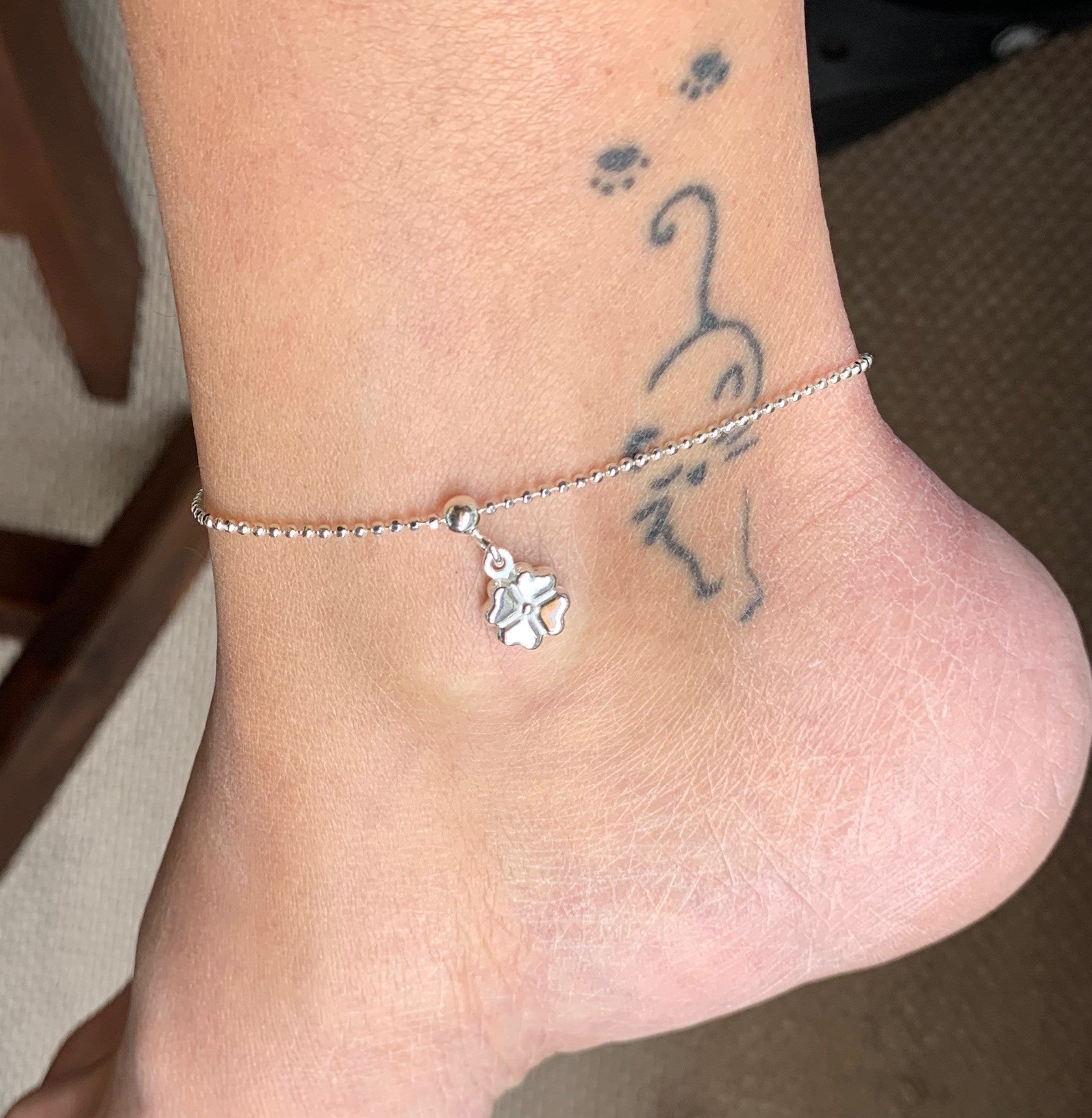 bohemian silver delicate balls chain ankle bracelet, dainty 925 sterling silver anklet, delicate silver anklet, sparkly anklet, gift for her