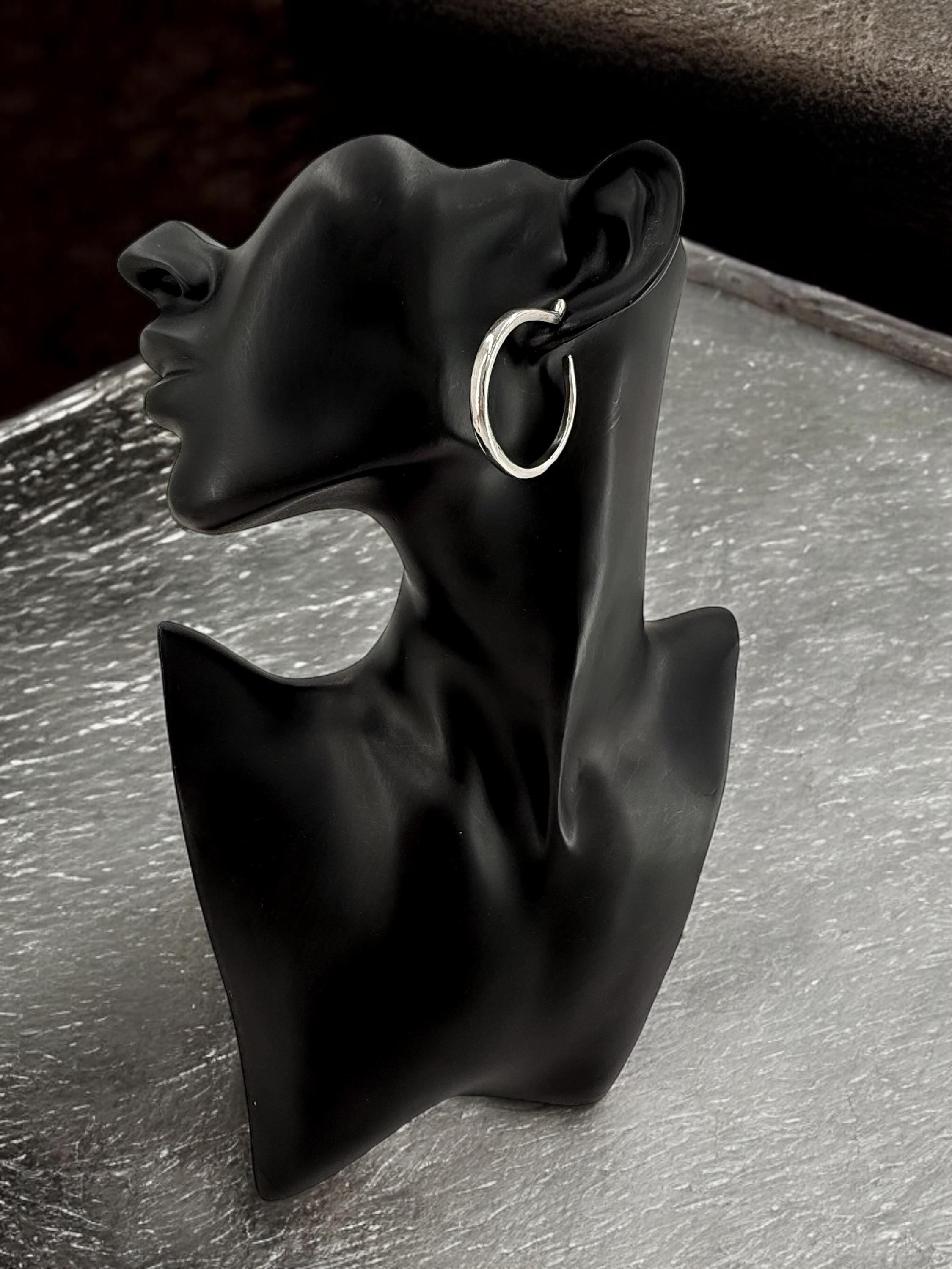 Large chunky silver hoops earring, bold silver hoop earrings, statement hoops, bulky hoops, big hoops earrings, uno de 50 style, women gift