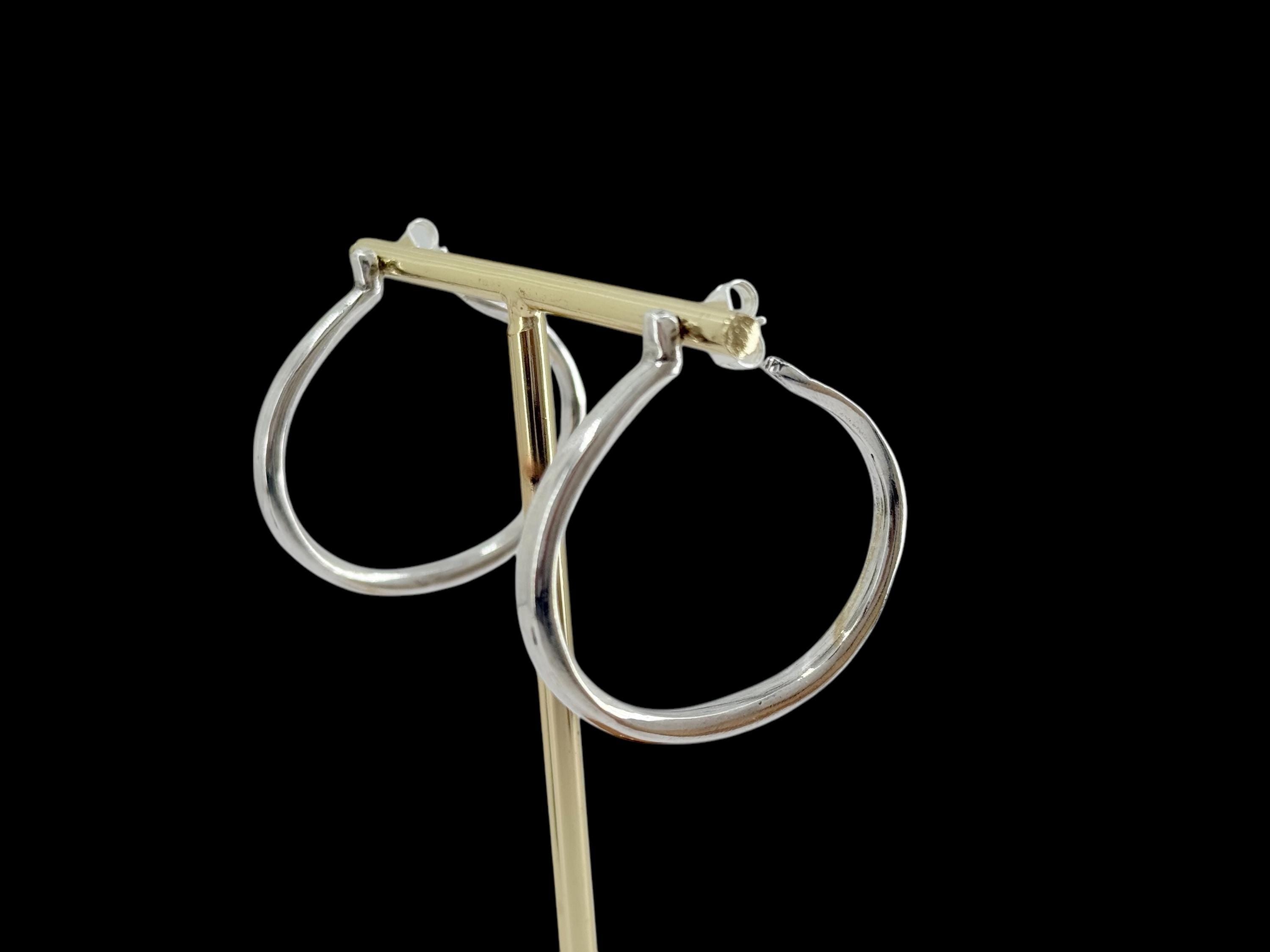 Large chunky silver hoops earring, bold silver hoop earrings, statement hoops, bulky hoops, big hoops earrings, uno de 50 style, women gift