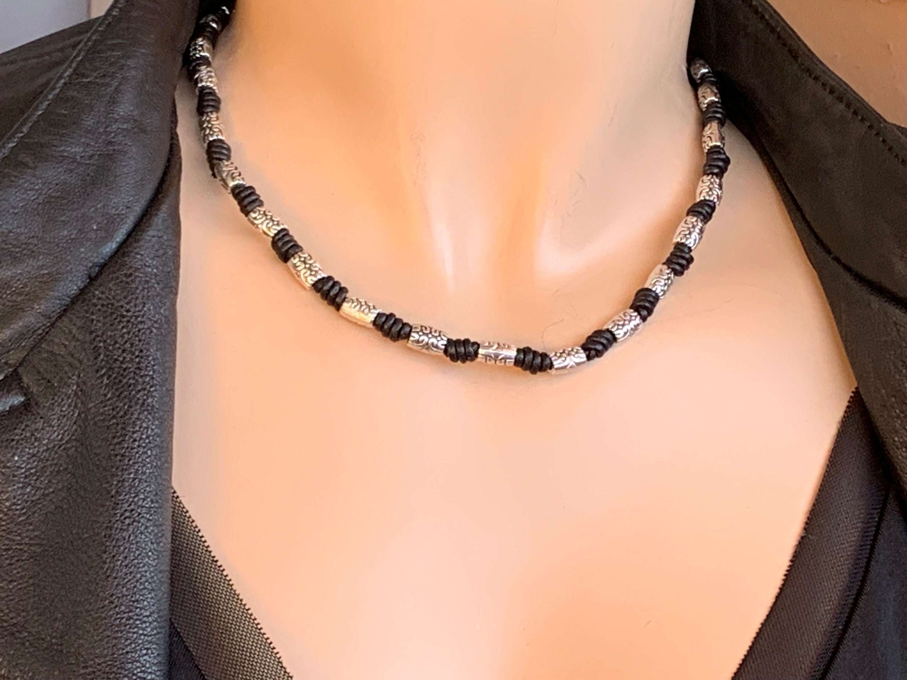 leather choker, minimalist choker, summer choker, leather necklace, style, boho choker, leather jewelry, everyday jewelry, charms