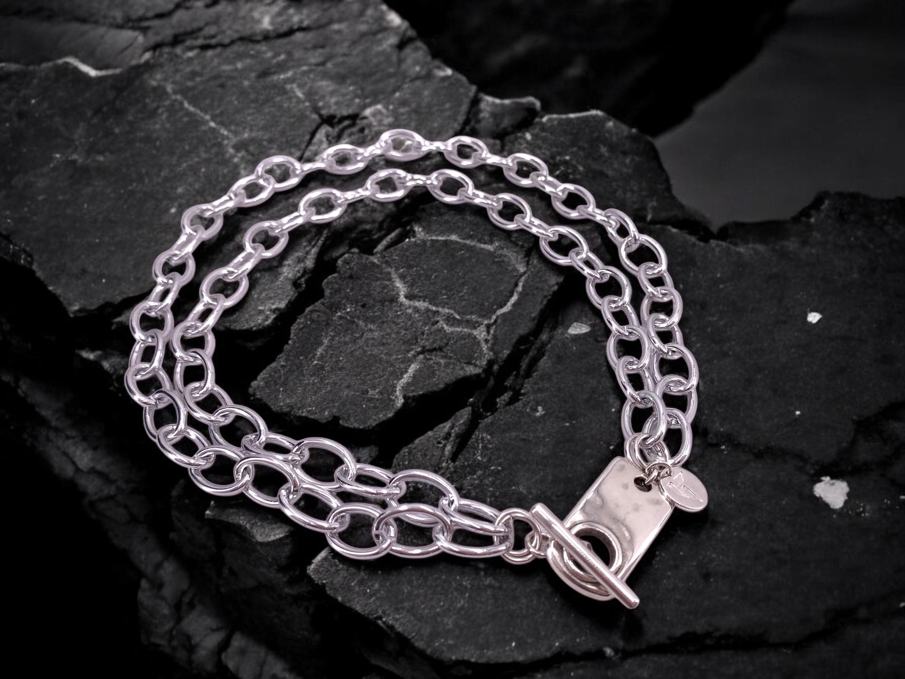 Extravagant Chunky multi layer aluminum chain necklace, layering chain necklace, multi strand chain necklace, lightweight necklace, gift