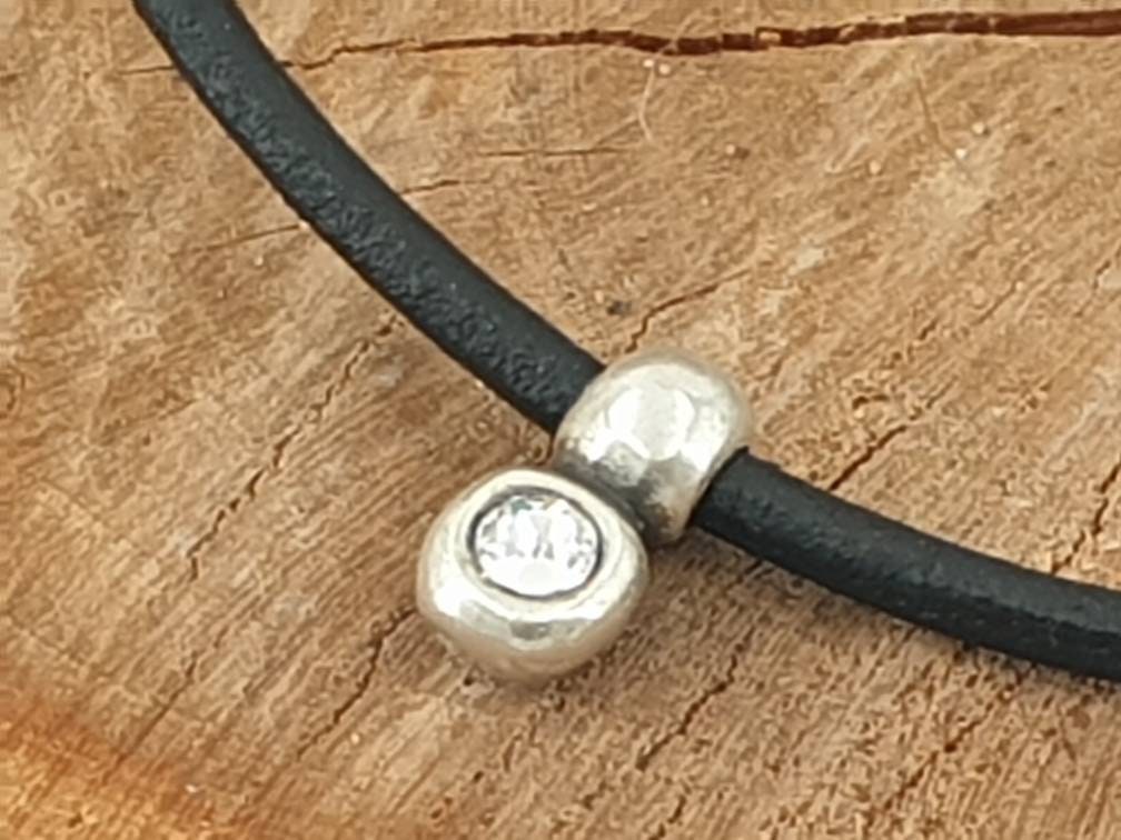 Leather choker, dainty choker, Swarovski choker, bohemian choker, style choker, minimalist choker, leather necklace, charm choker