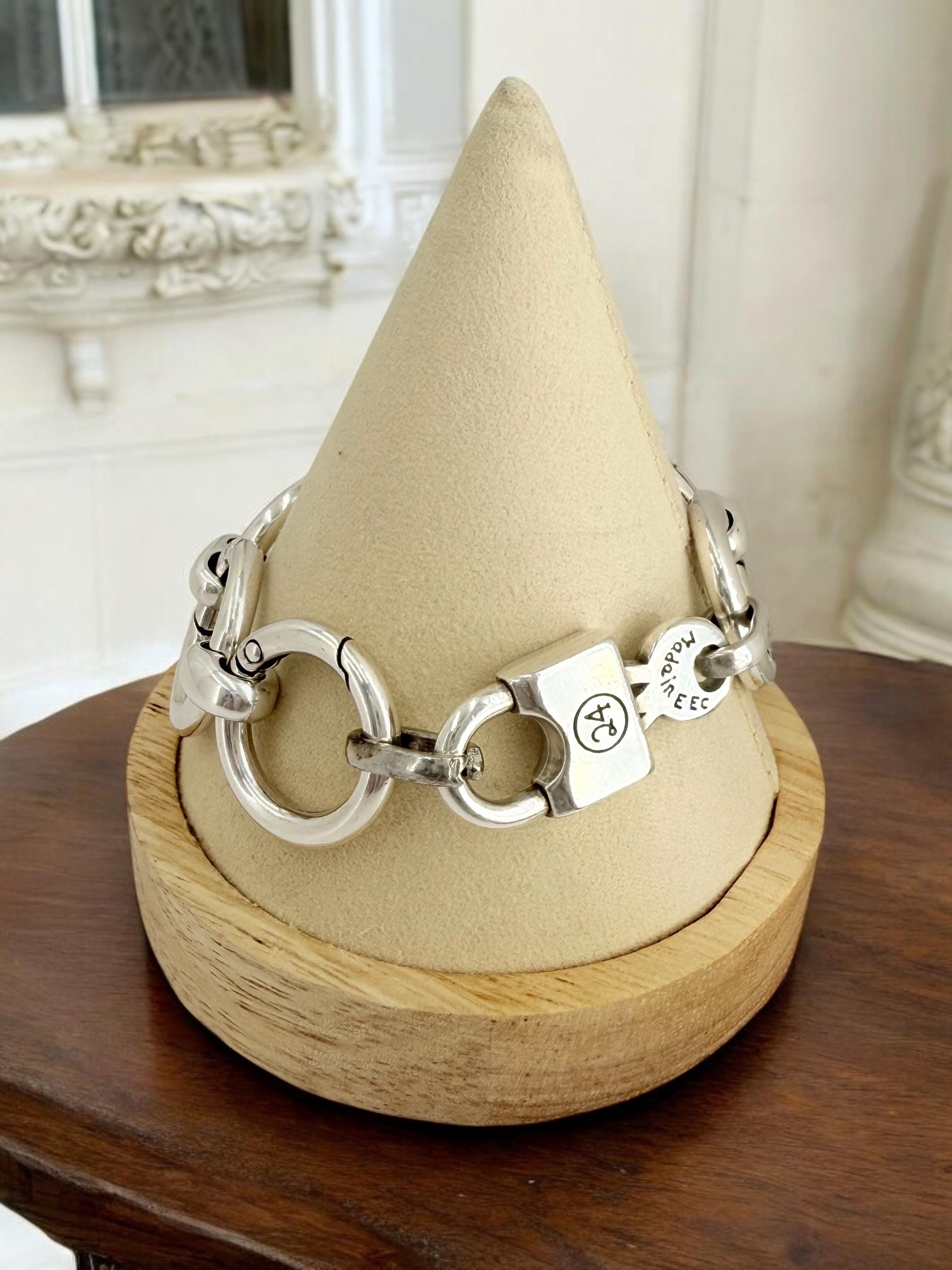 Extra large link chunky chain bracelet, oversize silver bracelet, thick link bracelet, padlock bracelet, bold big chain link bracelet,