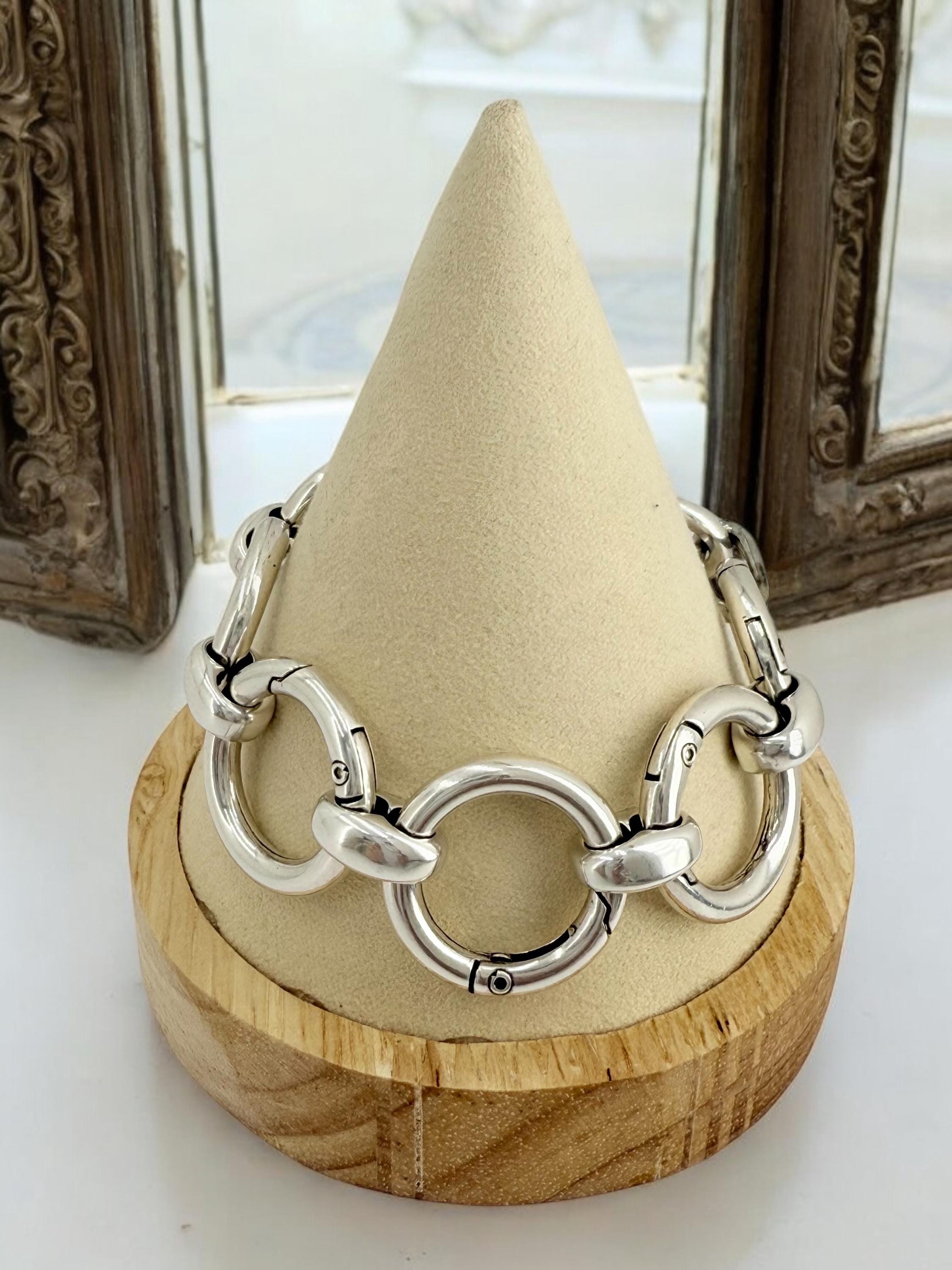 Extra large link chunky chain bracelet, oversize silver bracelet, thick link bracelet, padlock bracelet, bold big chain link bracelet,