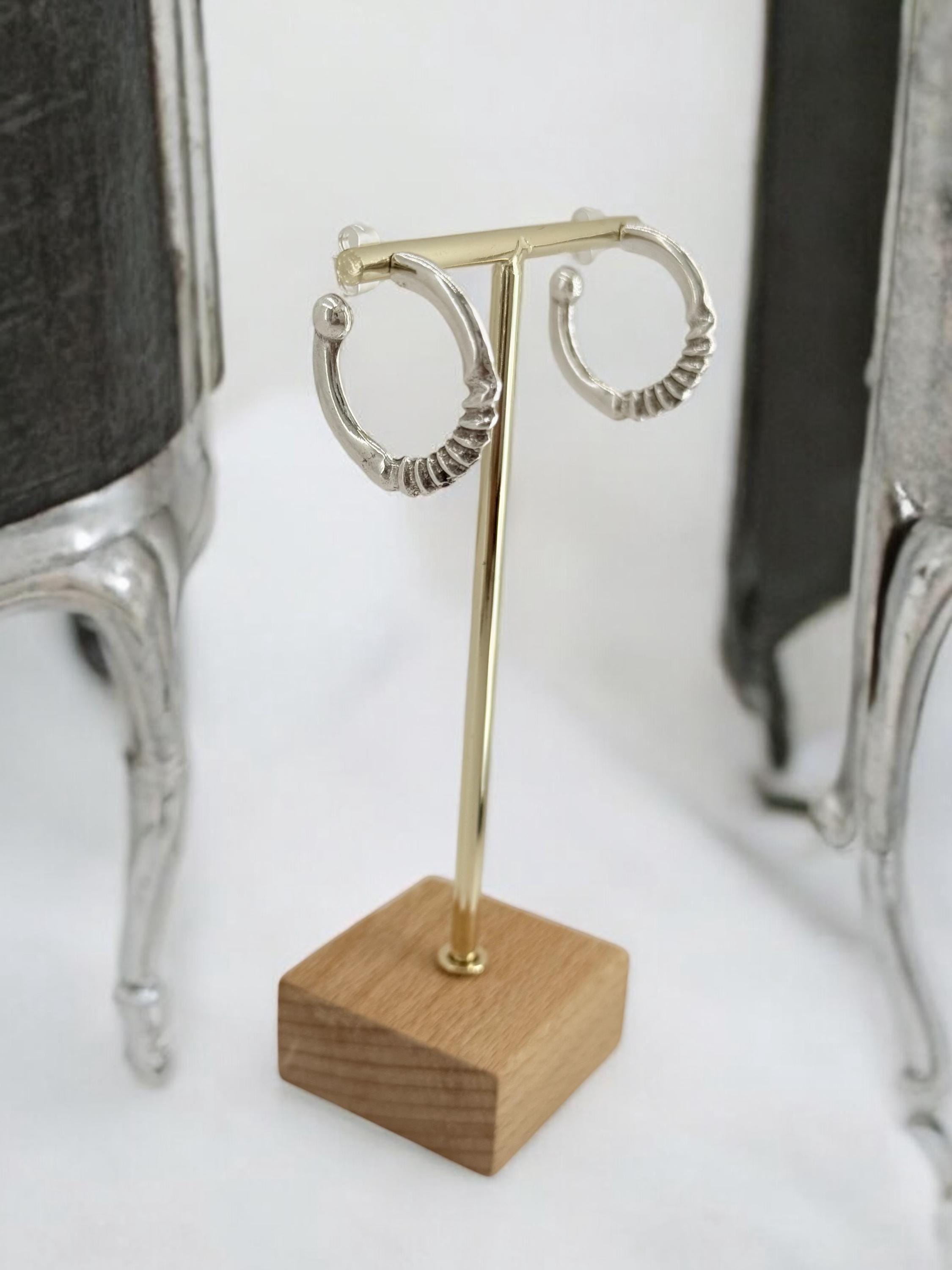 Big Chunky silver hoops, hammered hoops, engraved silver hoops, statement silver hoops, , bulky hoops, bohemian hoops, gift