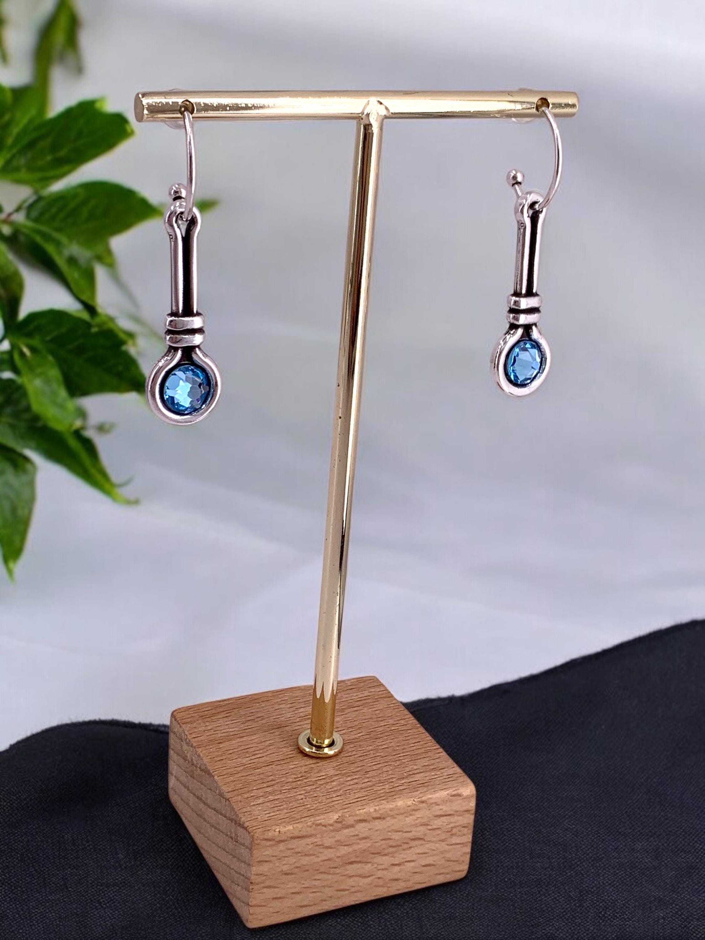 earrings with Swarovski crystal, uno de 50 style, handmade hypoallergenic silver plated , Valentines gift for her, statement dangle earrings