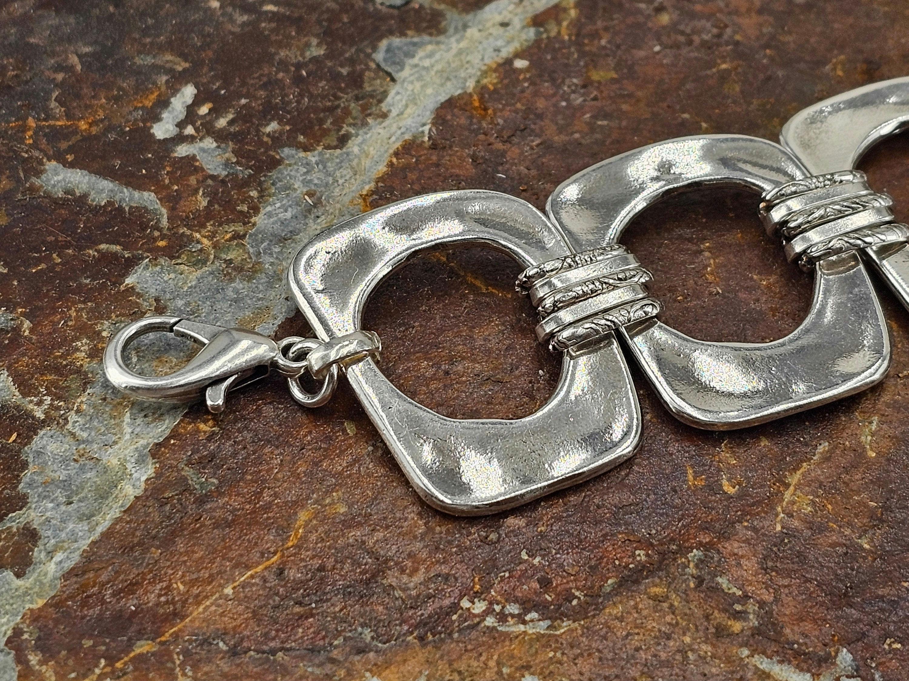 Chunky chain silver bracelet, bold chain bracelet, silver chain bracelet, statement bracelet, style bracelet, curb chain bracelet