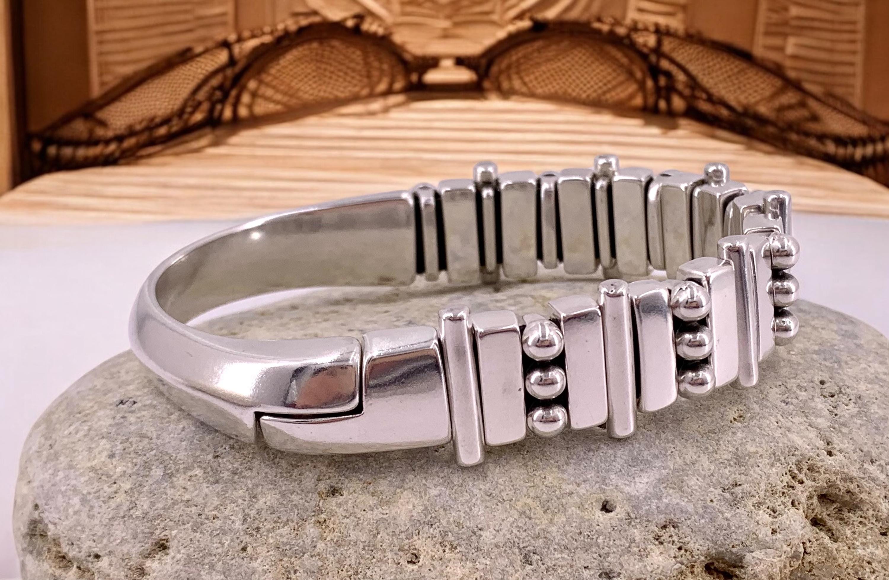 Chunky men bracelet industrial style, unisex silver cuff, custom jewelry