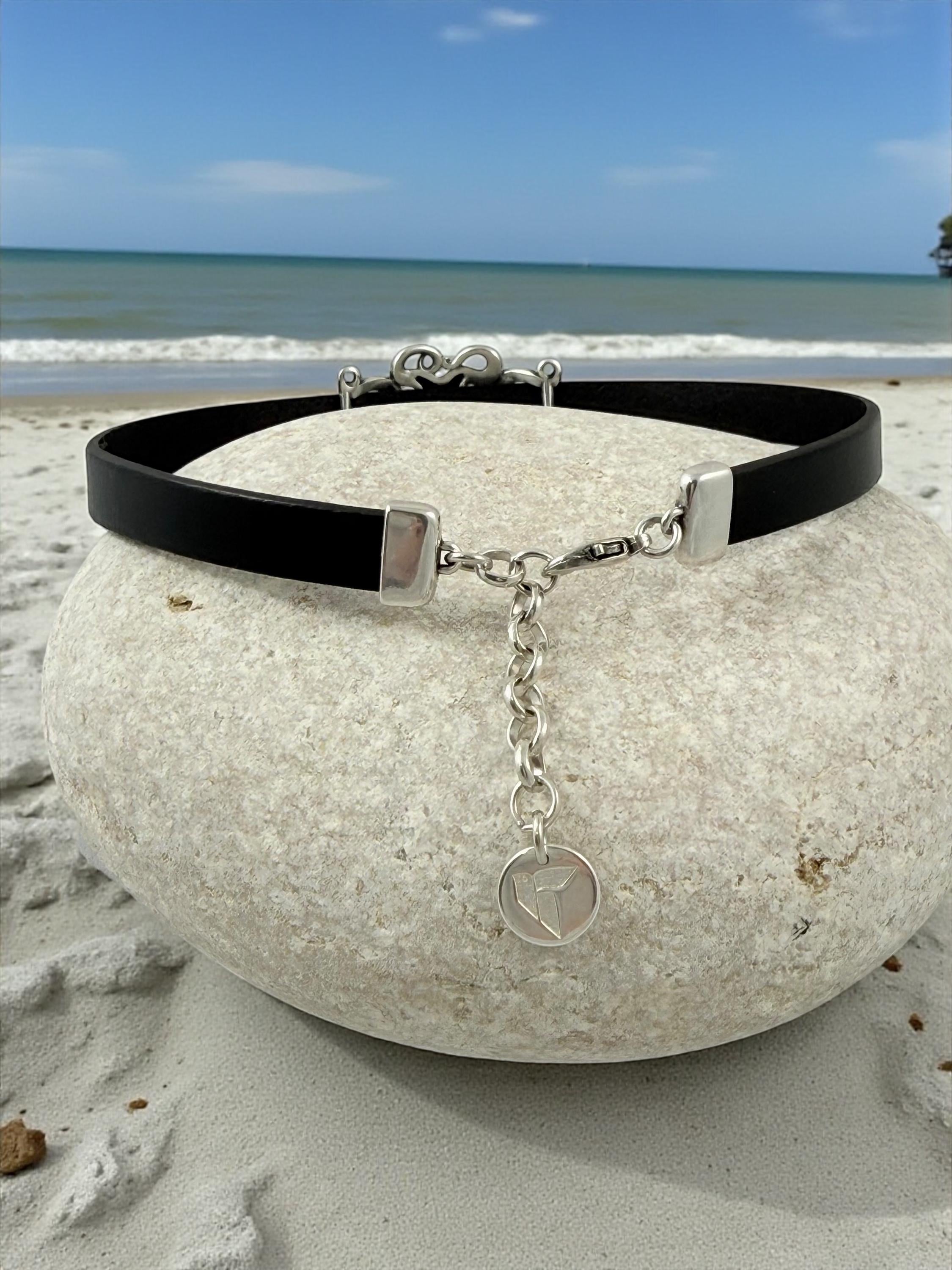 Black Leather Octopus Choker – Adjustable Statement Necklace – Handmade jewelry