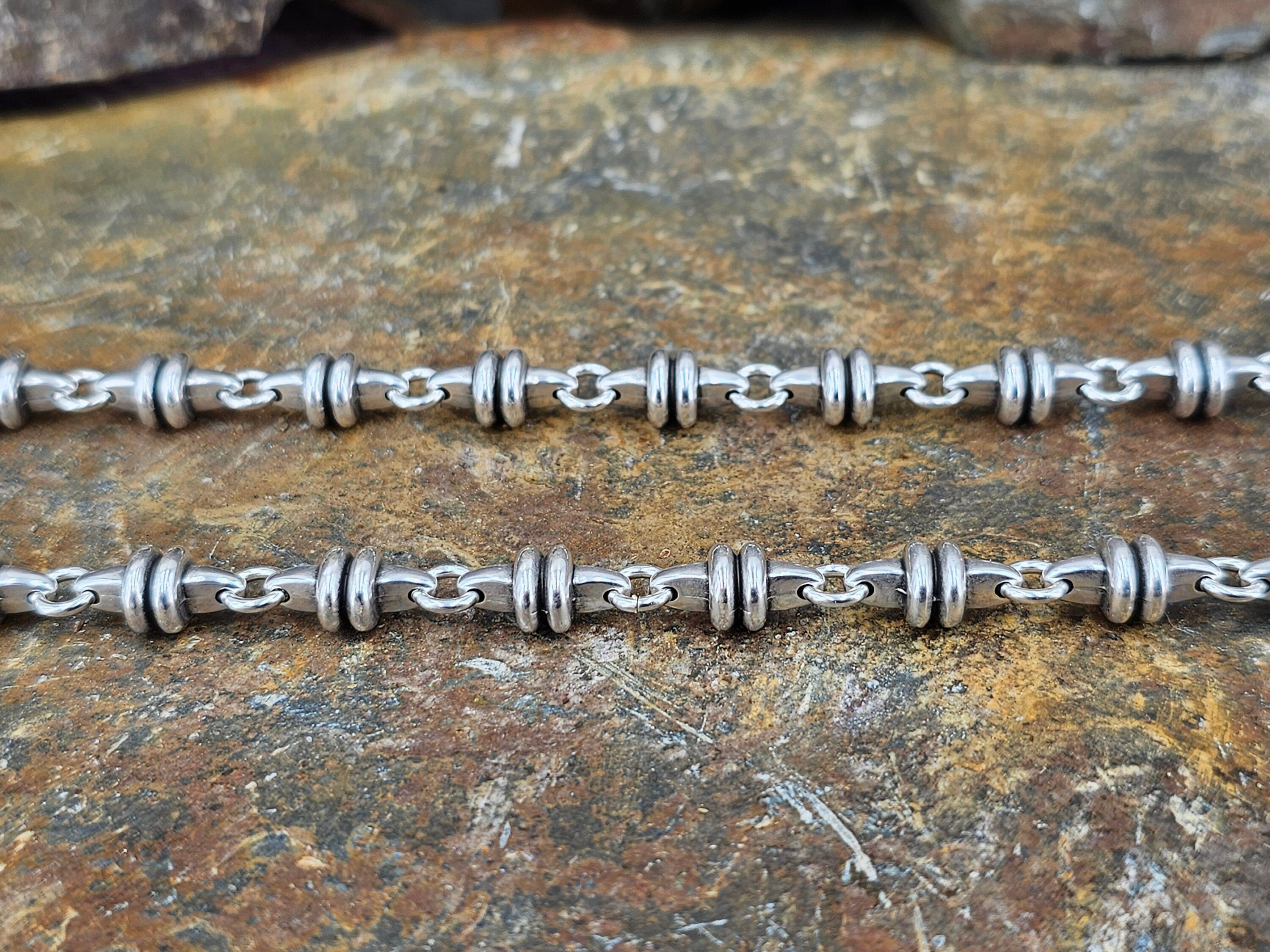 Original long silver chain men necklace, special chain men’s necklace, chunky silver necklace for men, gift for men, unique birthday present