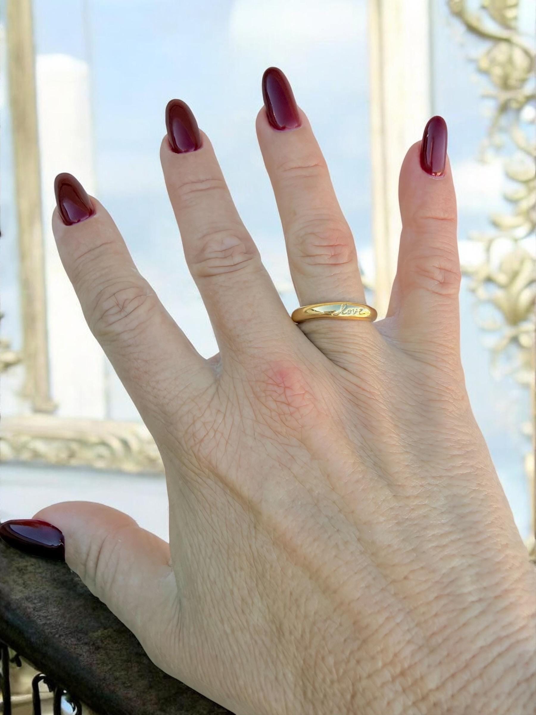 Engraved 'Love' open Band (24k Gold or Silver Plated) - Adjustable Stacking Ring, boho jewelry