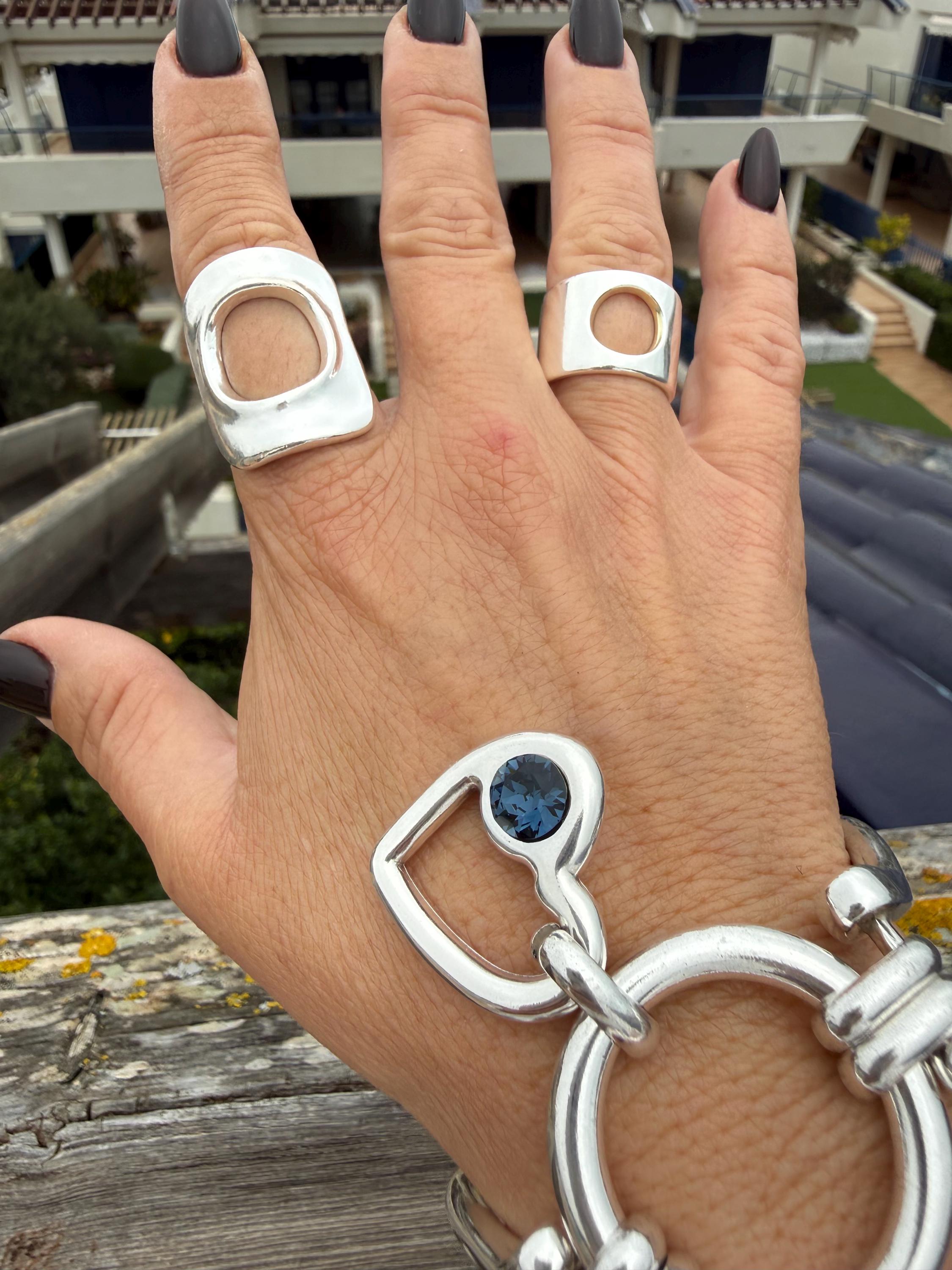 Statement Ring Chunky Silver Ring Gift For Birthday Gift Idea Bold Jewelry Silver Gift For Friend Gift For Mom Trendy